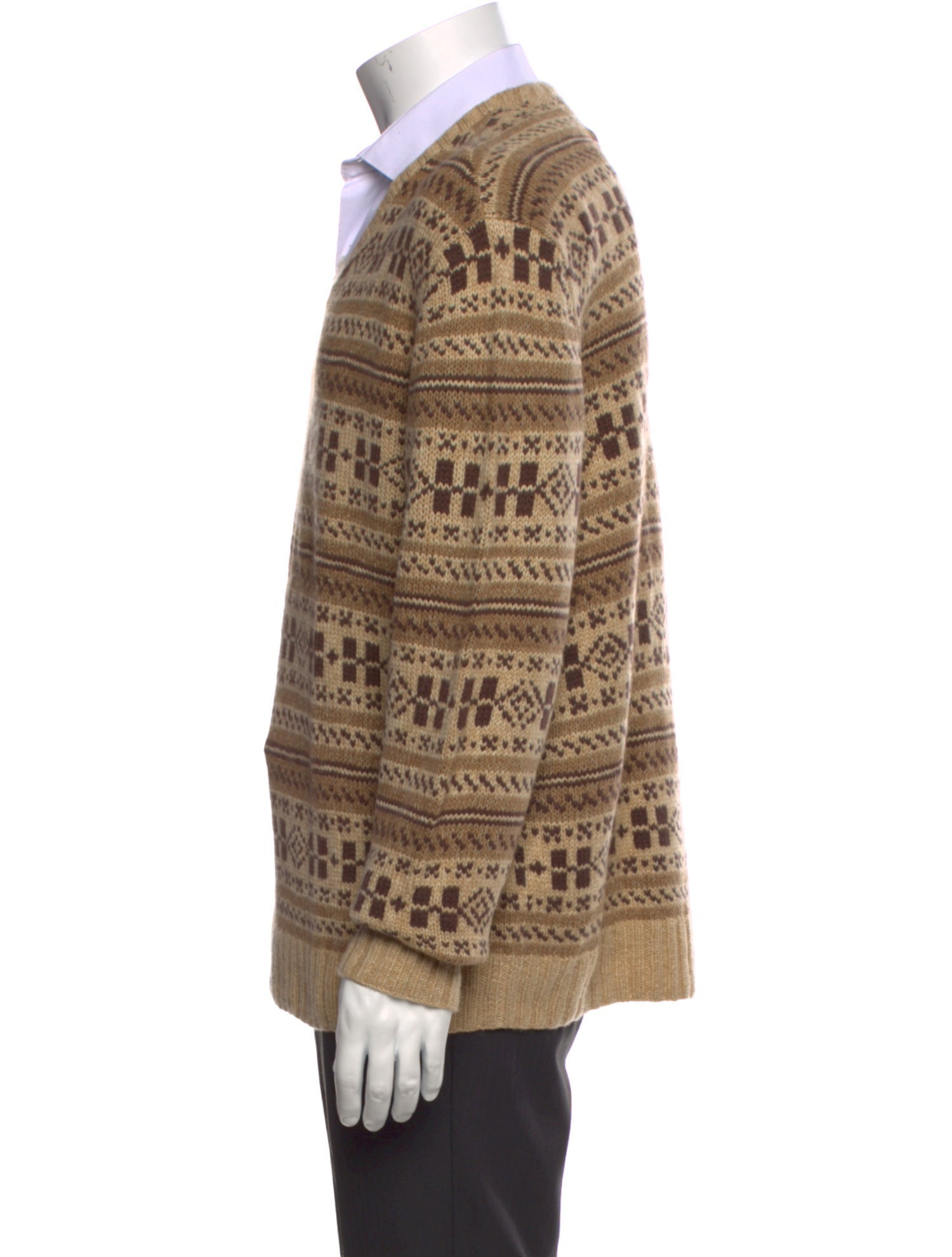 Ralph Lauren Purple Label Cashmere Printed Pullover w/ Tags