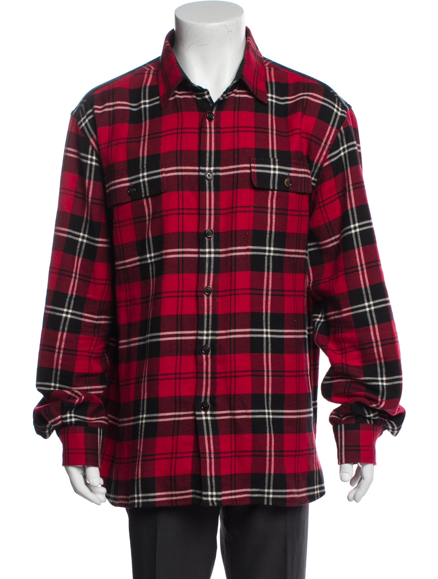 Ralph Lauren Purple Label Plaid Print Long Sleeve Shirt