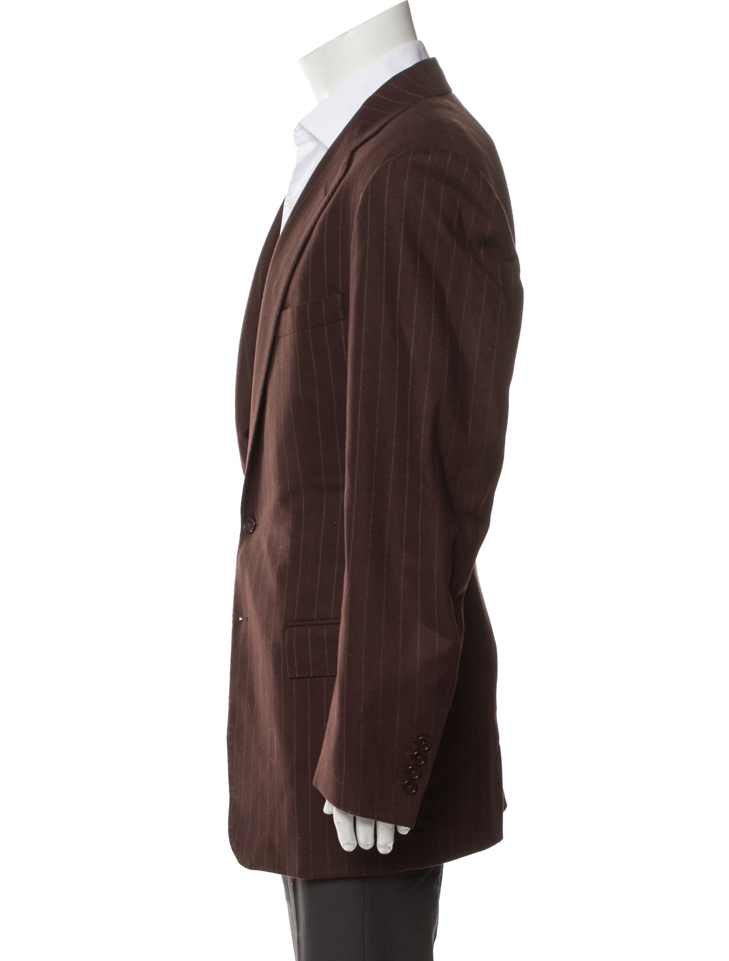 Ralph Lauren Purple Label Wool Striped Cardigan