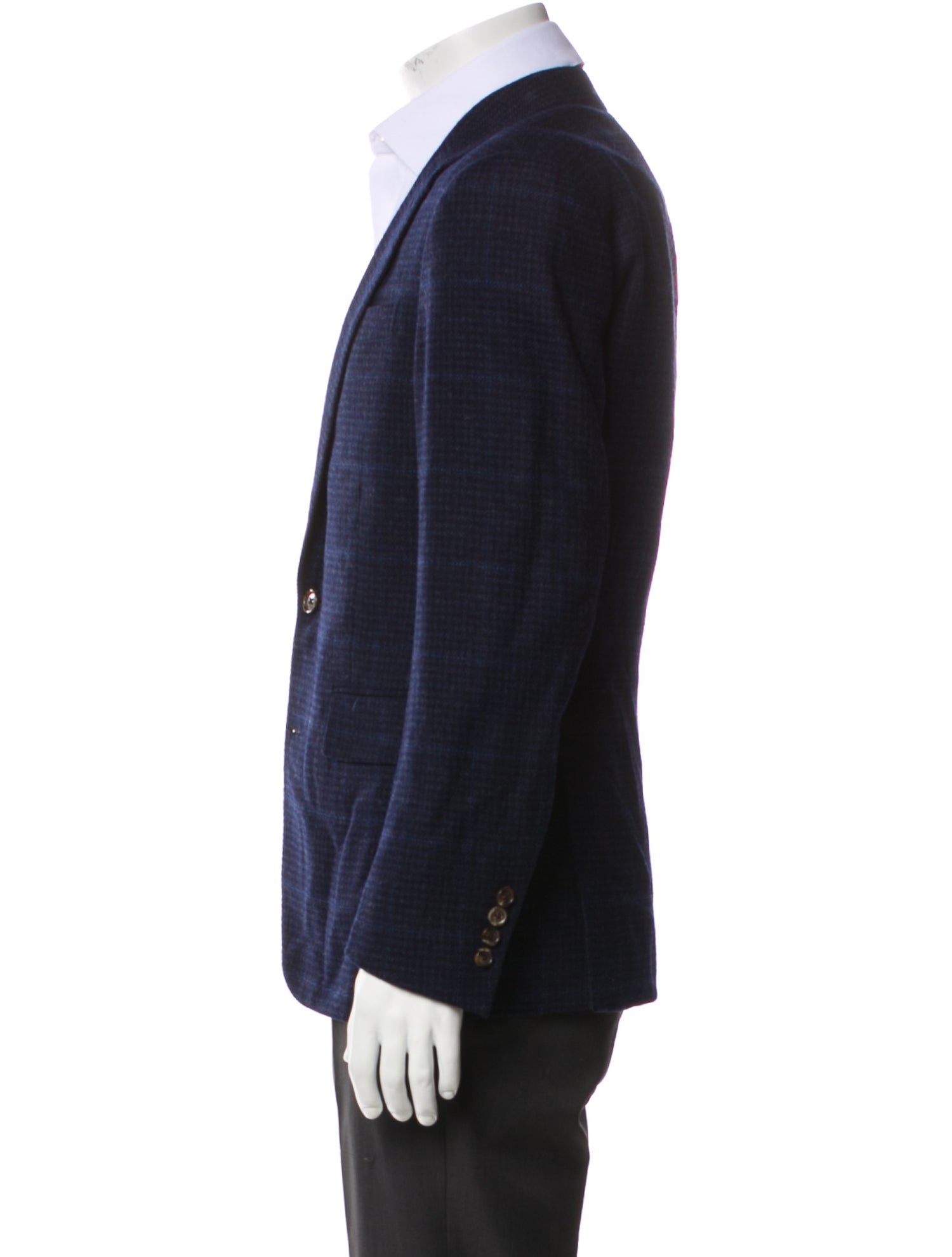 Ralph Lauren Purple Label Wool Plaid Print Utility Jacket
