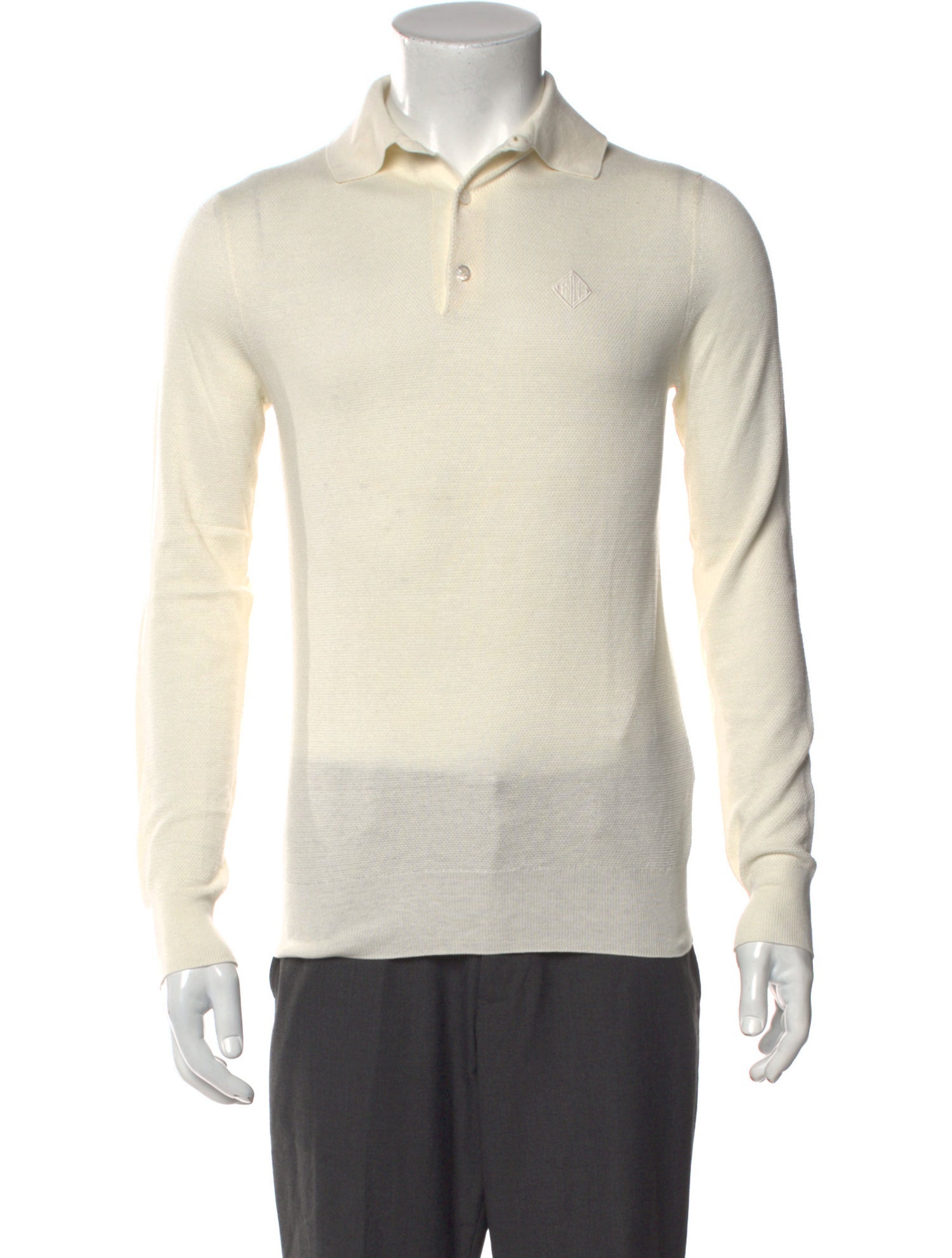 Ralph Lauren Purple Label Collar Long Sleeve Polo Sweater