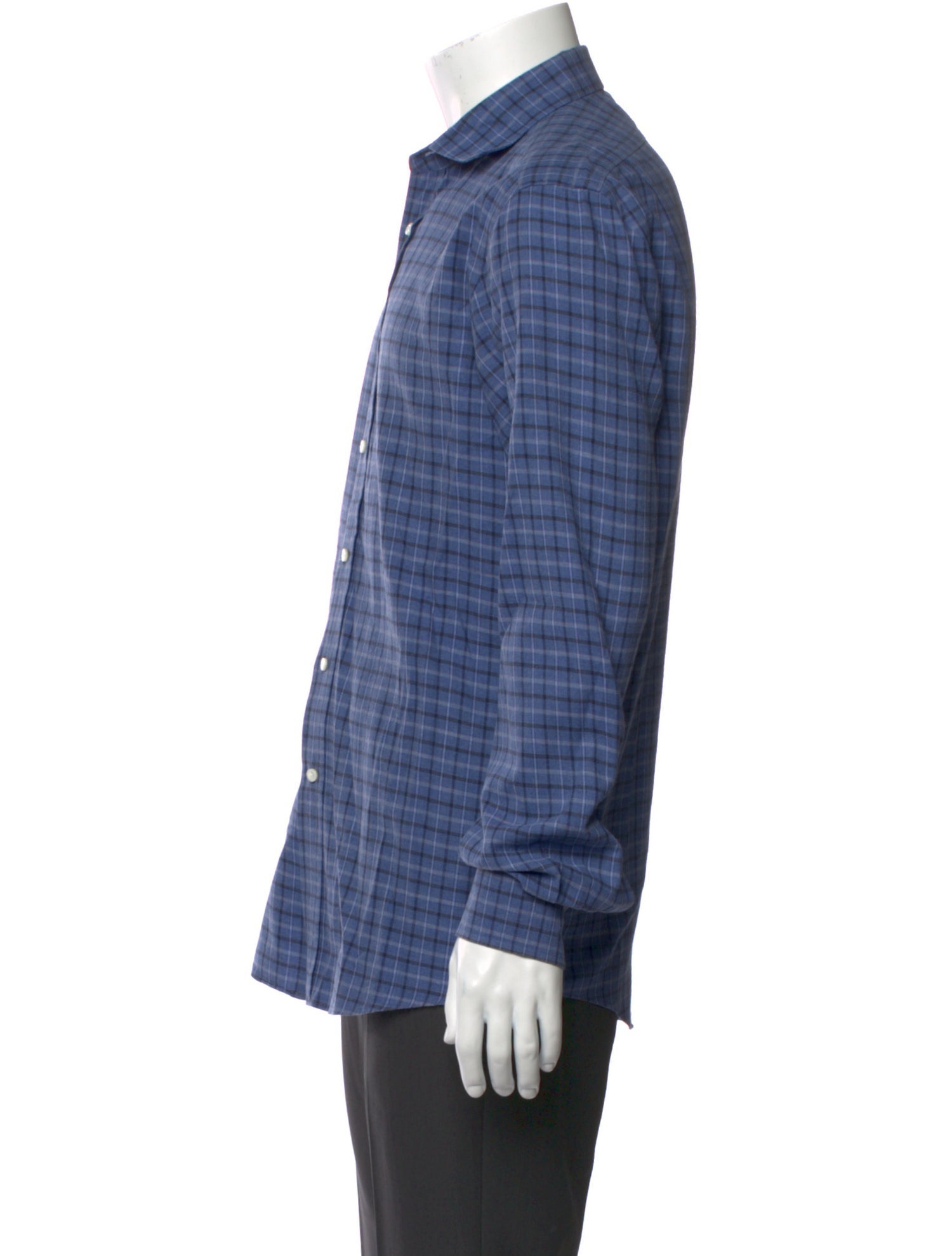 Ralph Lauren Purple Label Plaid Print Long Sleeve Shirt