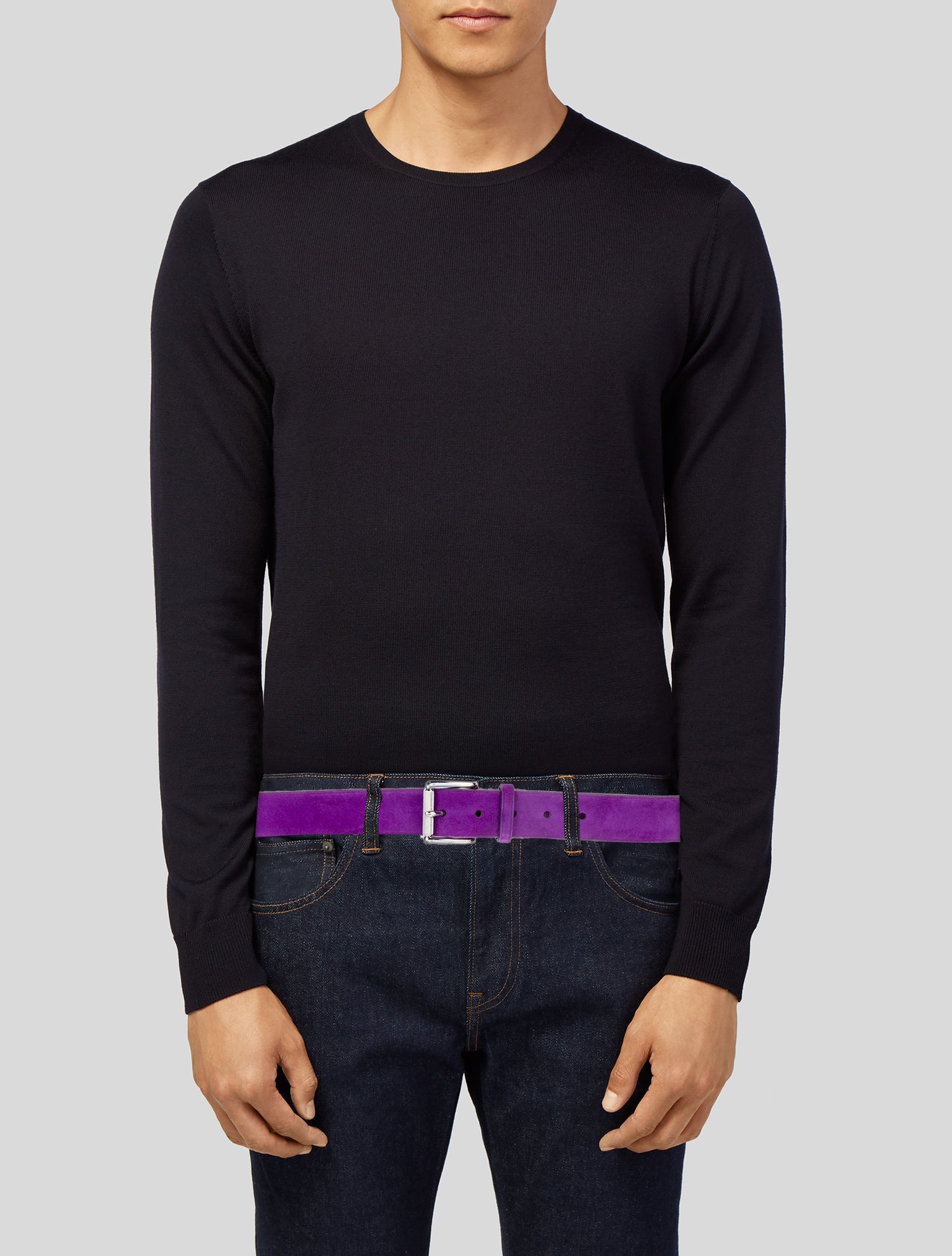 Ralph Lauren Purple Label Suede Belt