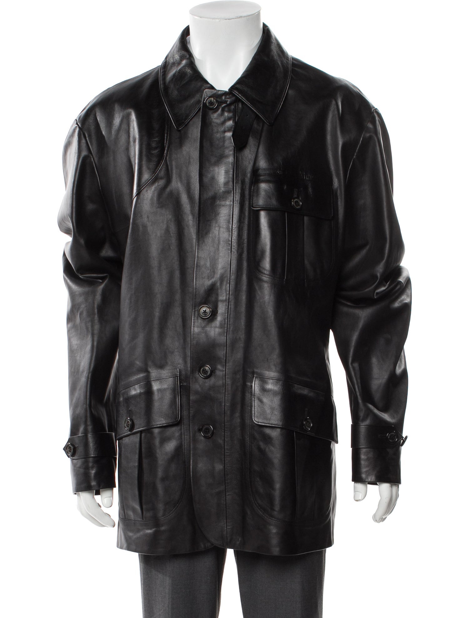 Ralph Lauren Purple Label Calf Leather Moto Jacket