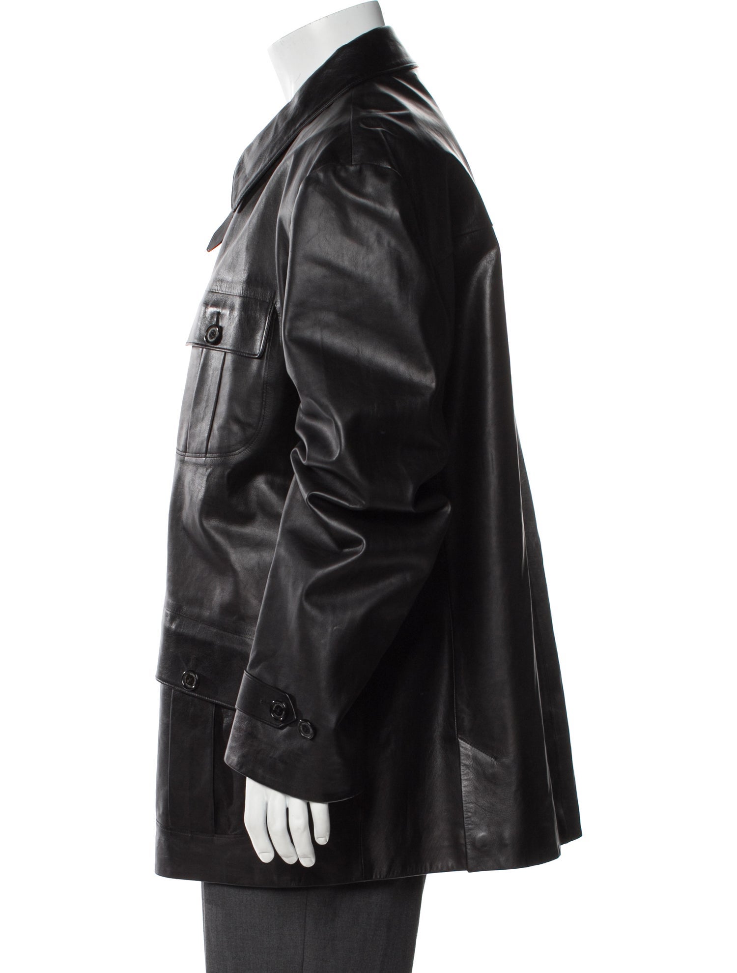 Ralph Lauren Purple Label Calf Leather Moto Jacket