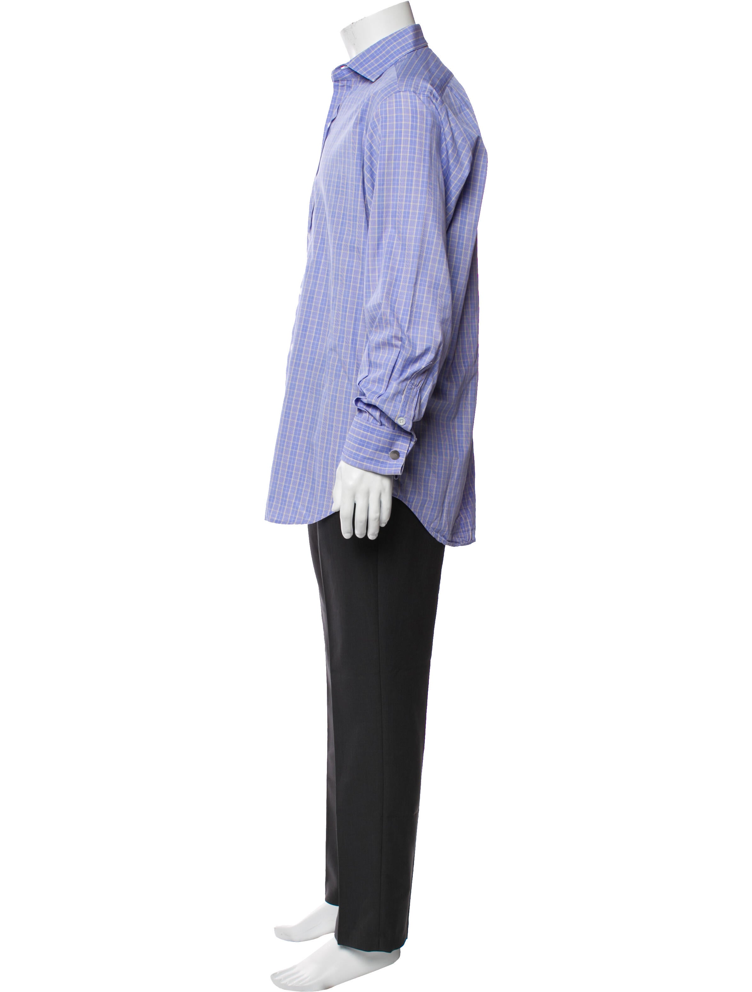 Ralph Lauren Purple Label Striped Long Sleeve Dress Shirt