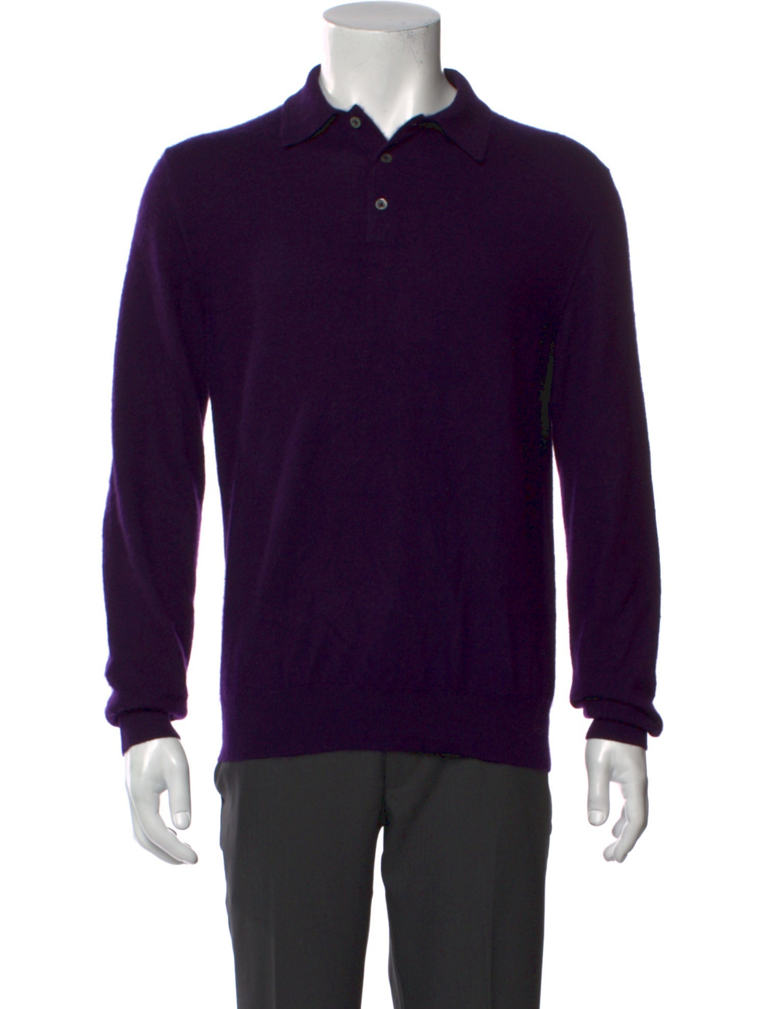 Ralph Lauren Purple Label Cashmere Collar Polo Sweater