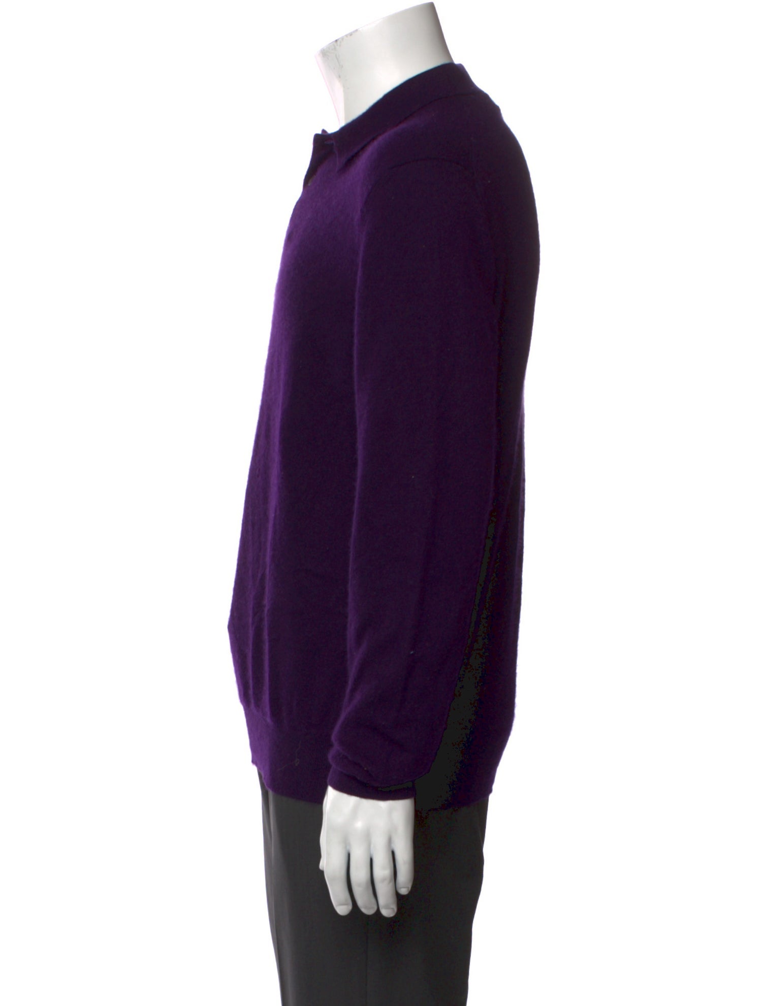 Ralph Lauren Purple Label Cashmere Collar Polo Sweater