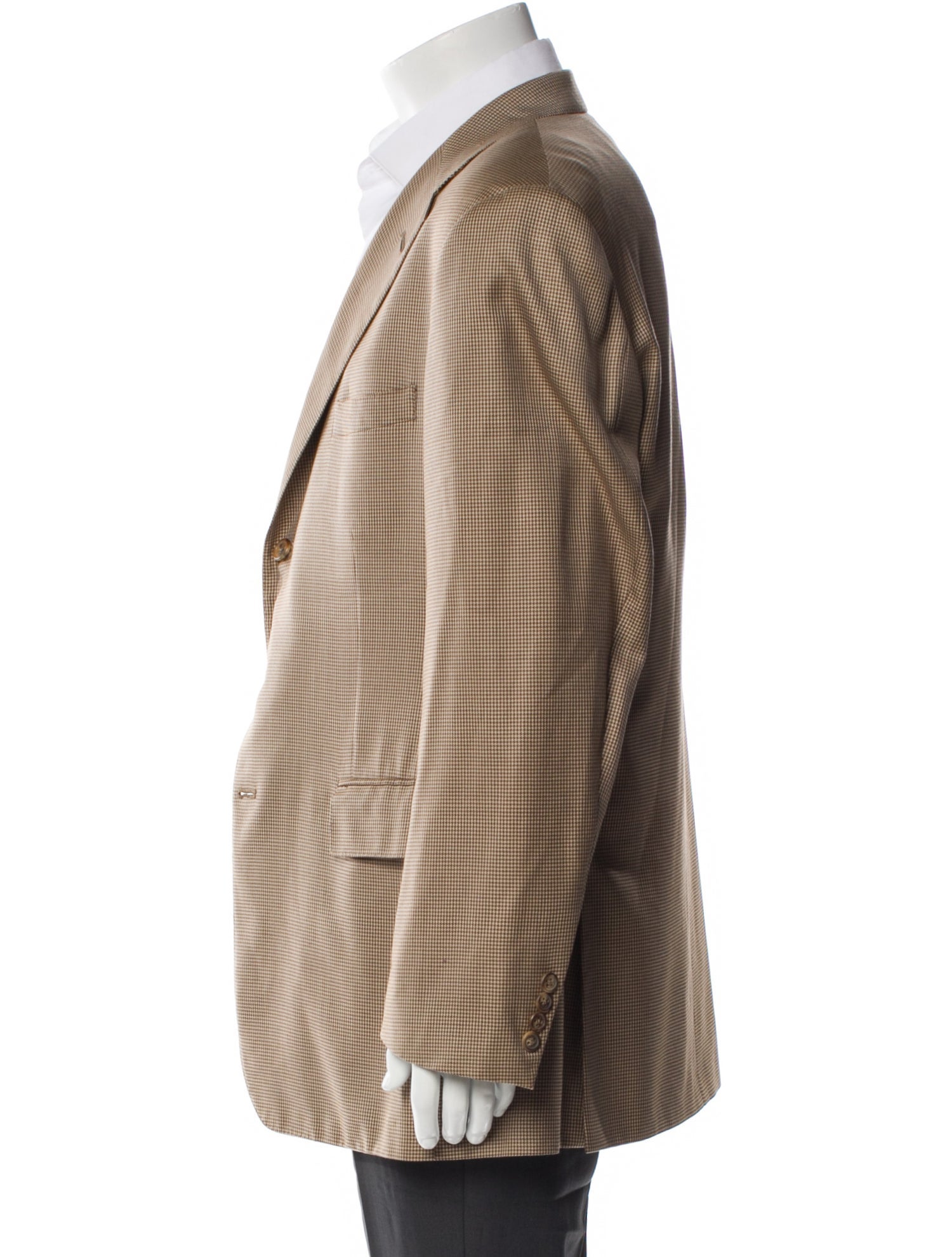 Ralph Lauren Purple Label Cashmere Plaid Print Blazer