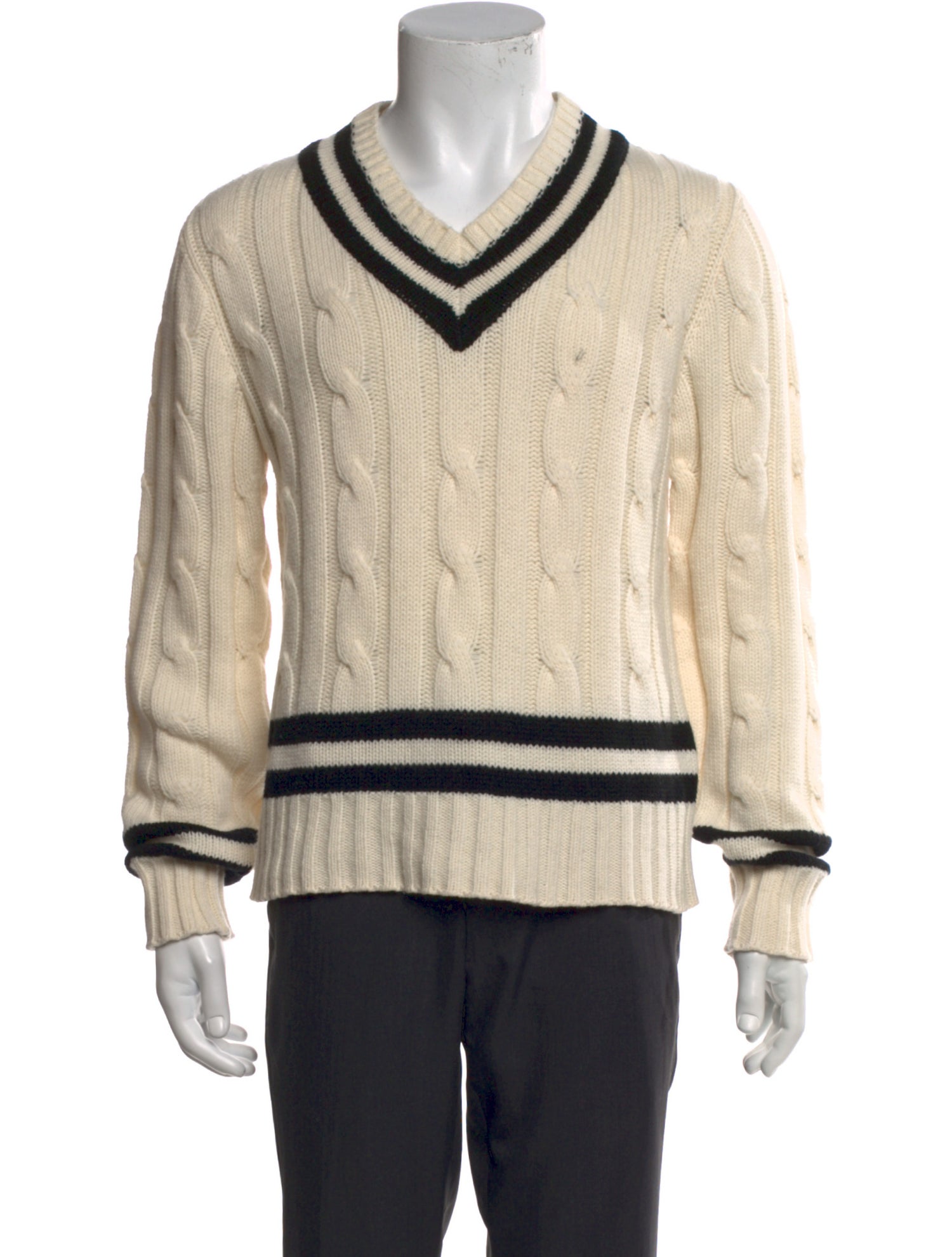 Ralph Lauren Purple Label Cashmere Striped Pullover