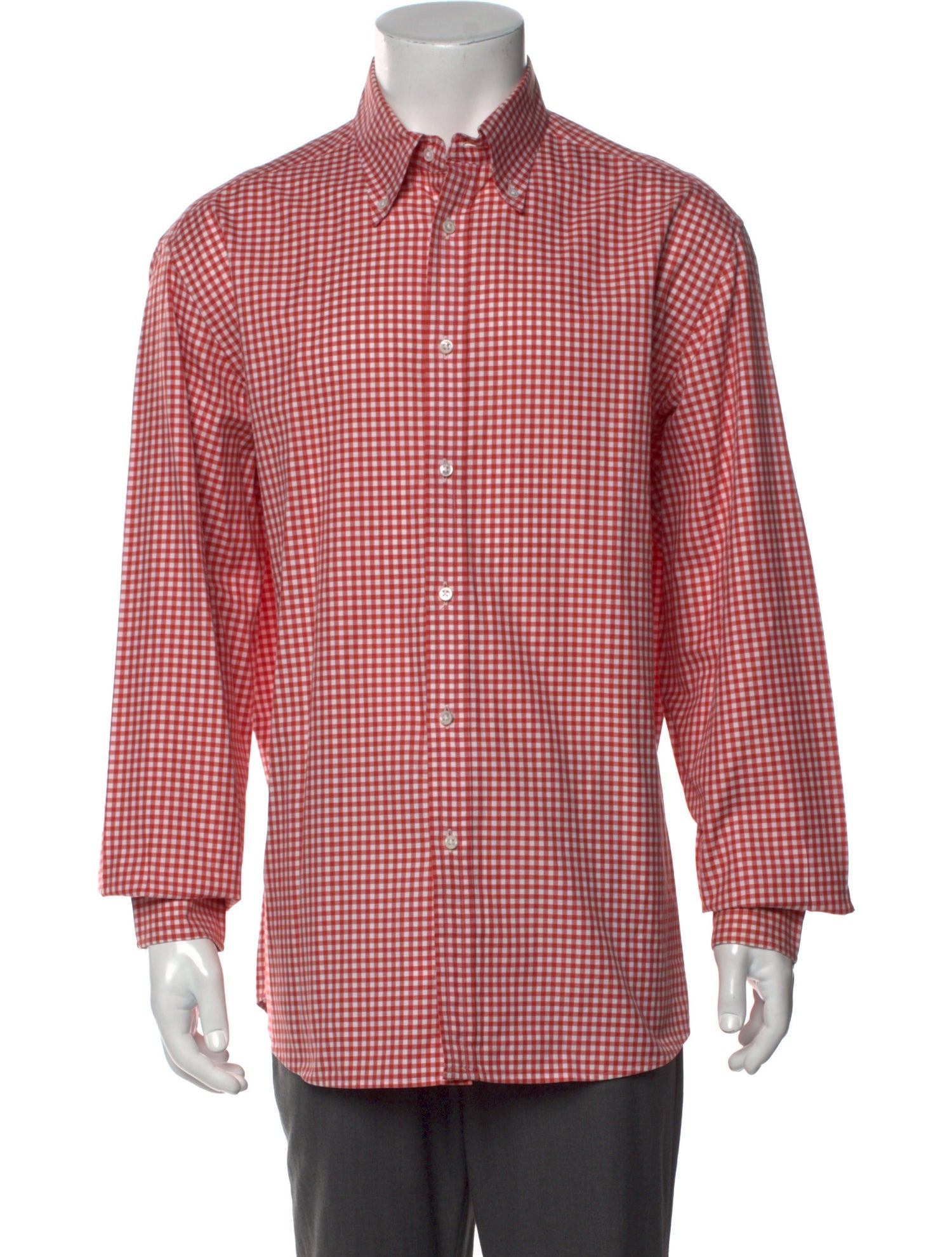 Ralph Lauren Purple Label Plaid Print Long Sleeve Shirt