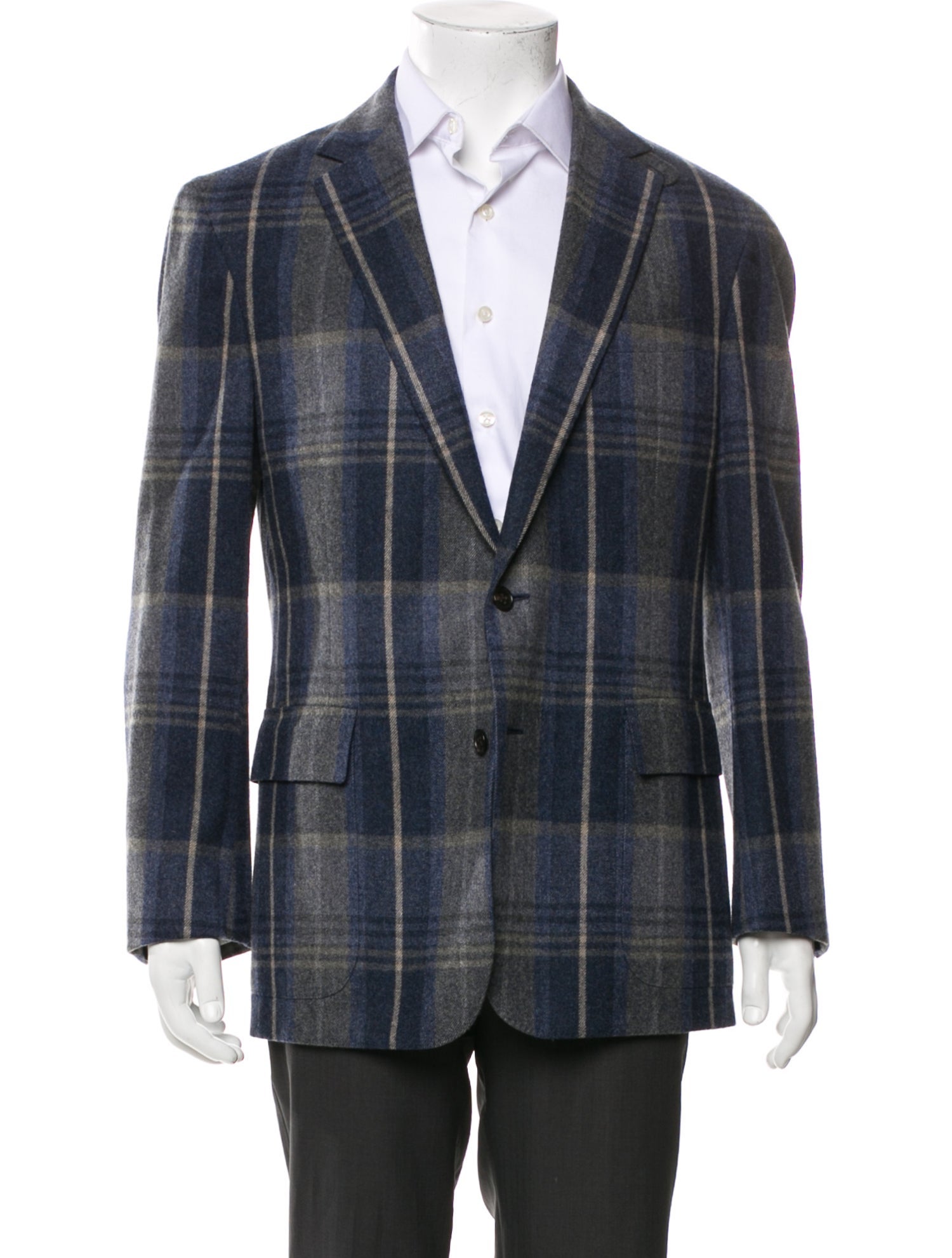 Ralph Lauren Purple Label Wool Plaid Print Sport Coat