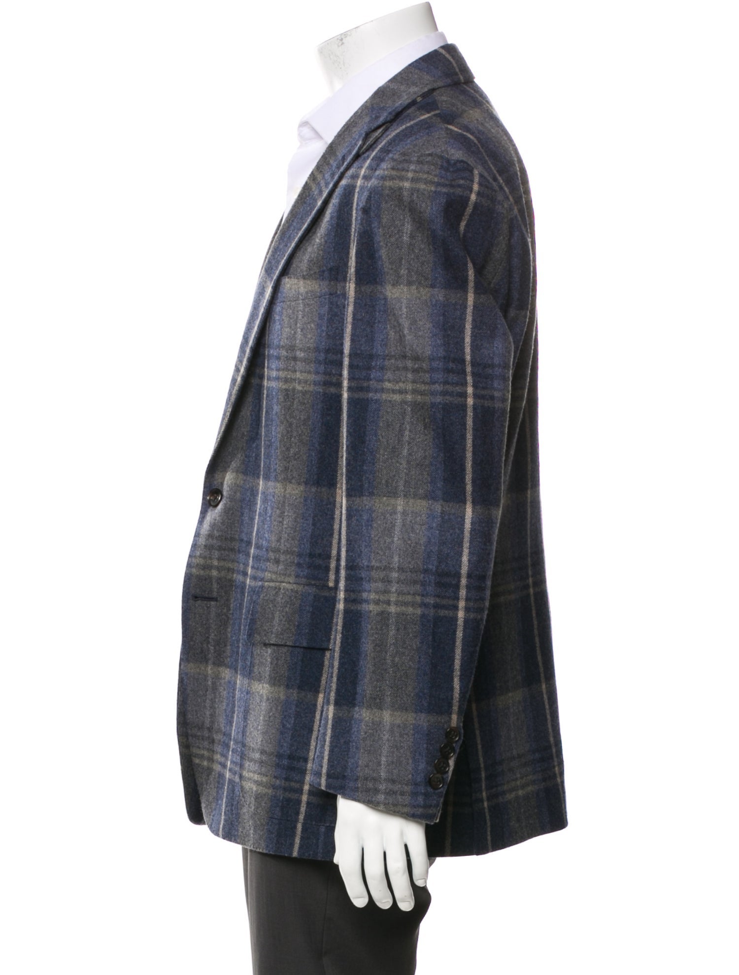 Ralph Lauren Purple Label Wool Plaid Print Sport Coat