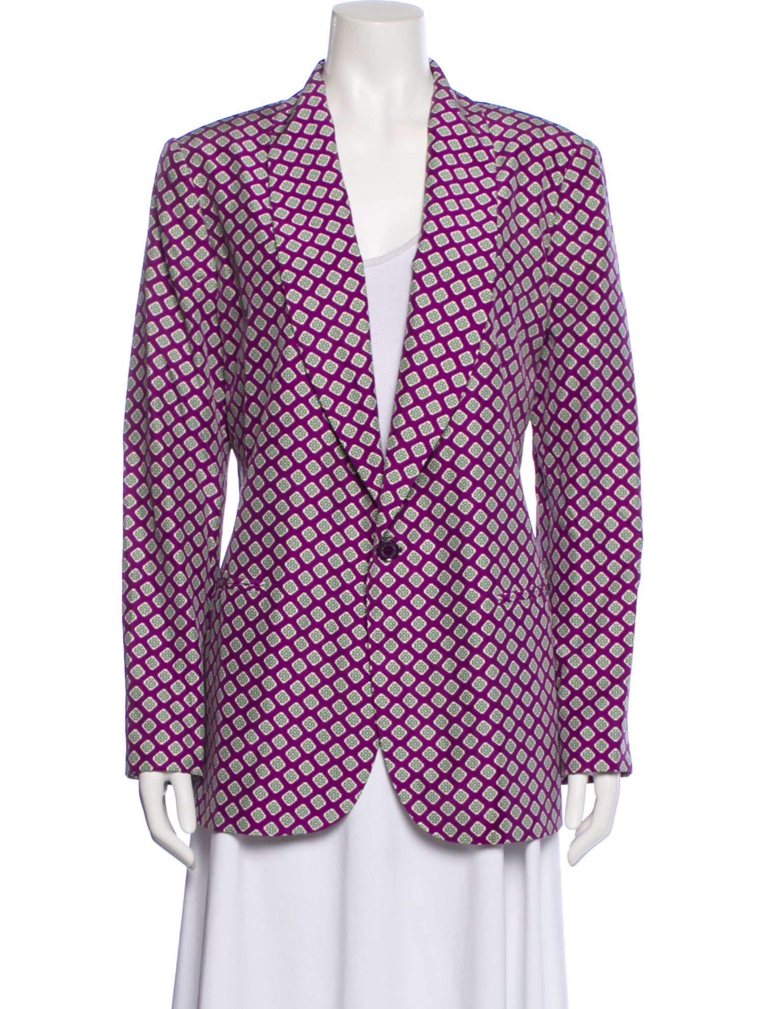 Ralph Lauren Purple Label Silk Printed Blazer