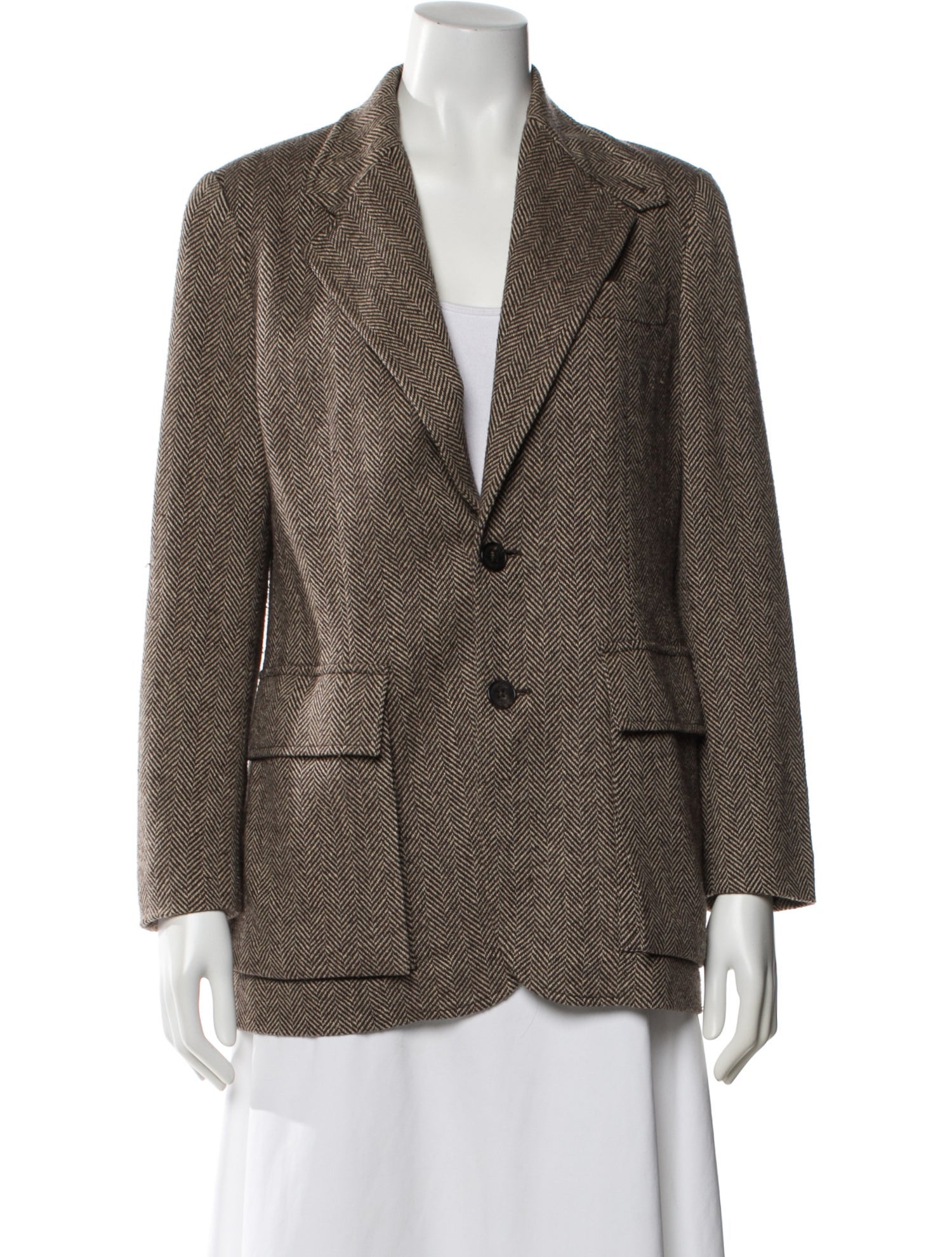 Ralph Lauren Purple Label Cashmere Striped Blazer