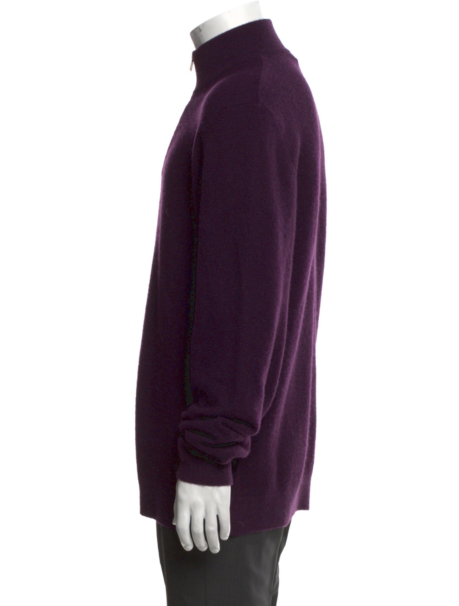 Ralph Lauren Purple Label Cashmere Mock Neck Polo Sweater