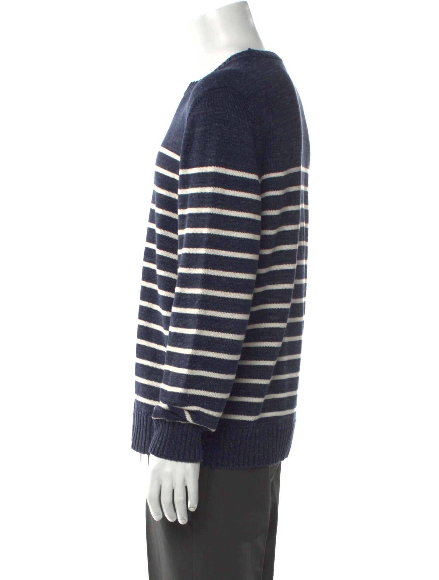 Ralph Lauren Purple Label Linen Striped Pullover
