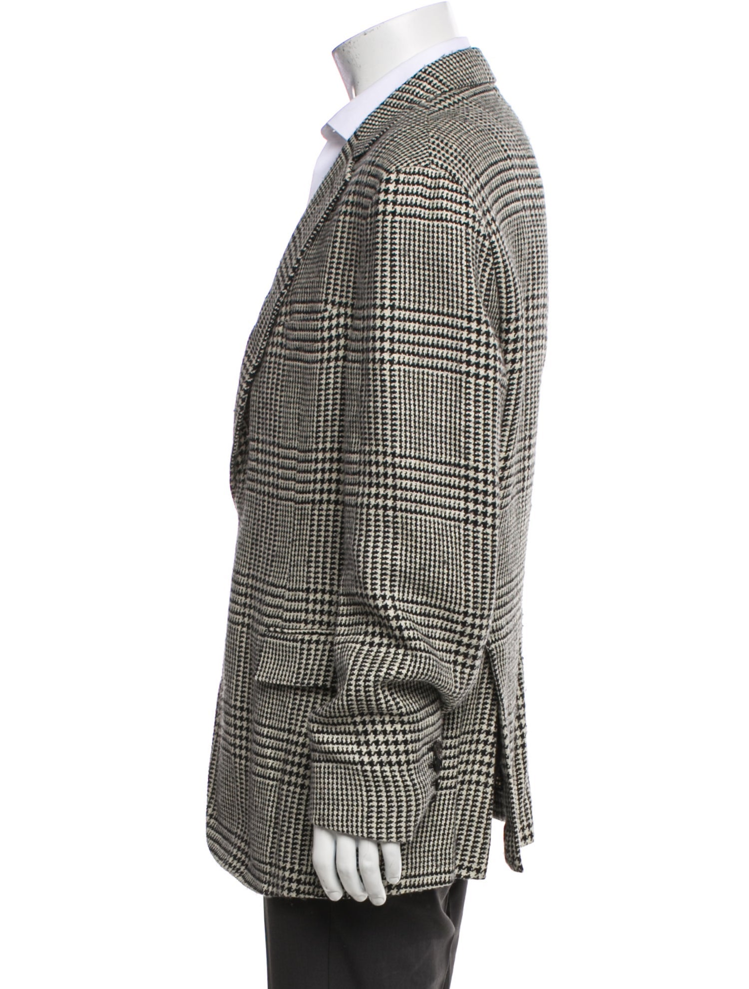 Ralph Lauren Purple Label Linen Houndstooth Print Blazer