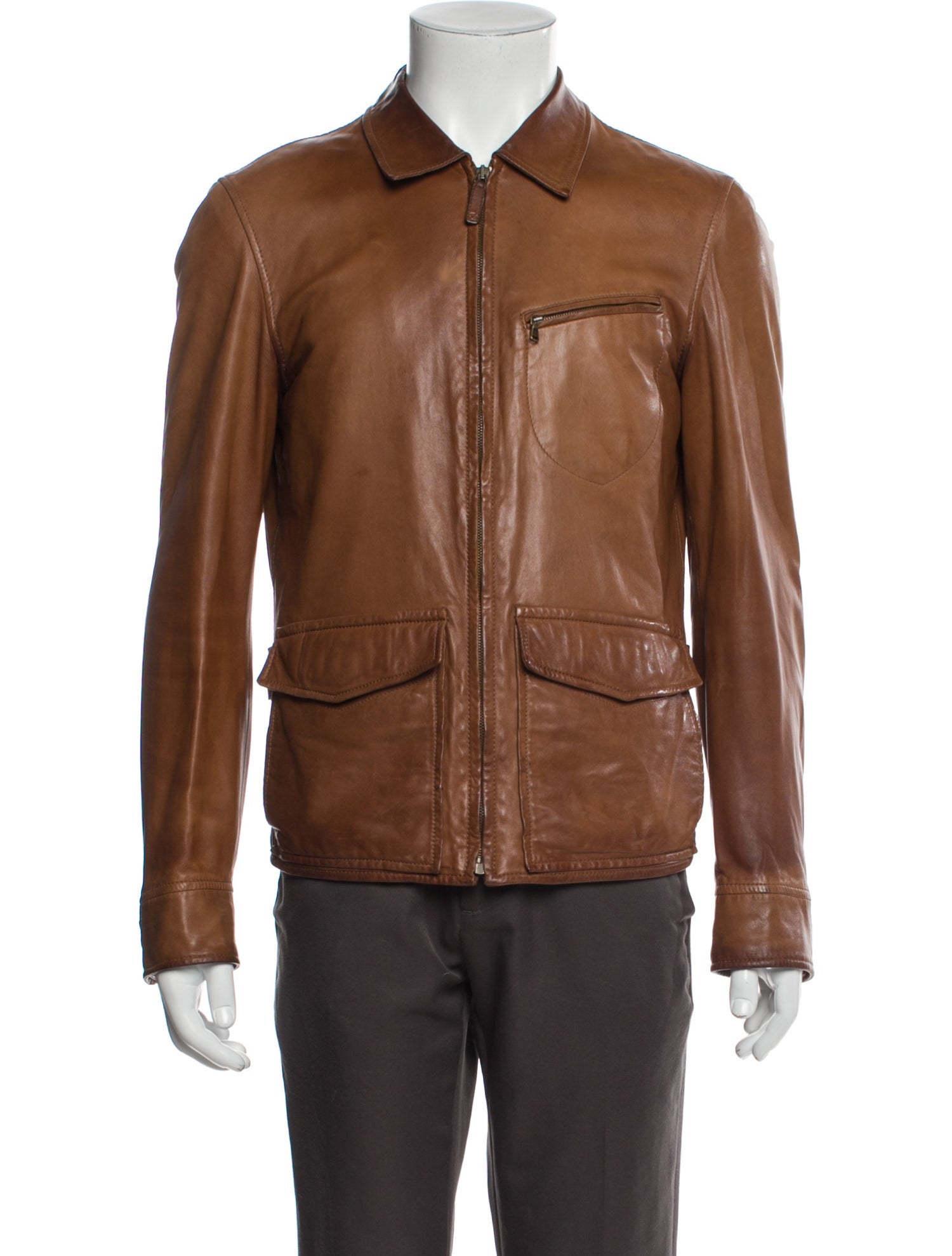 Ralph Lauren Purple Label Lamb Leather Moto Jacket