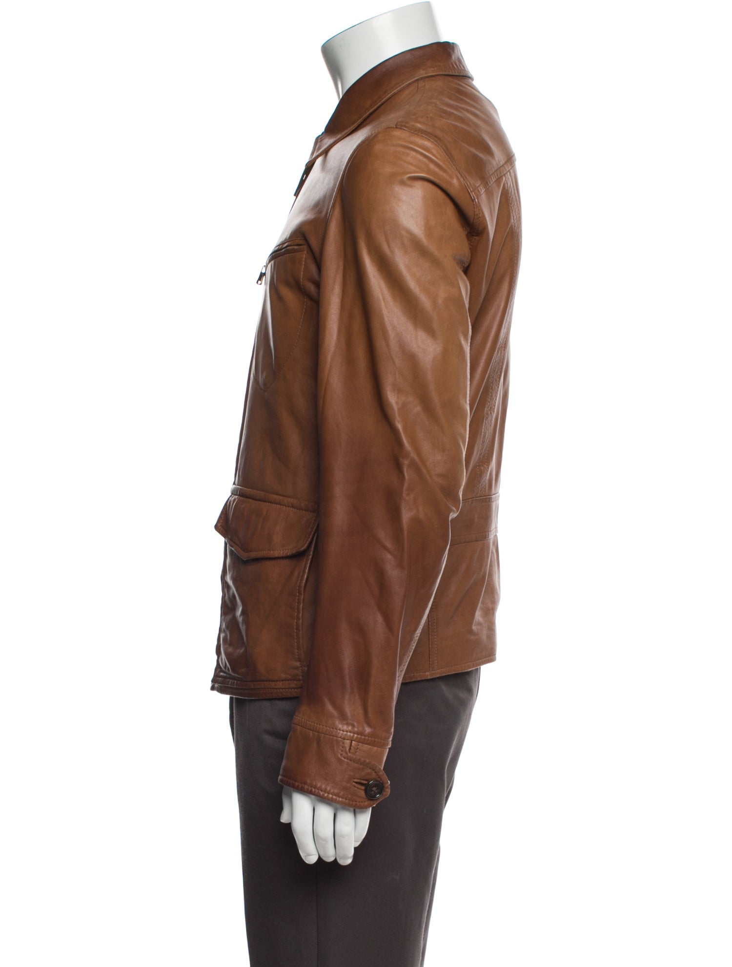 Ralph Lauren Purple Label Lamb Leather Moto Jacket