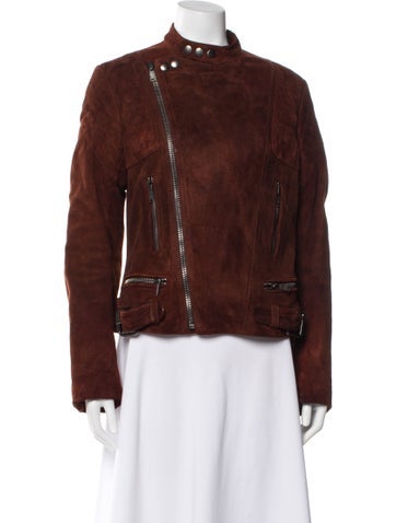 Pre-owned Ralph Lauren Vintage Suede Biker Jacket In Brown