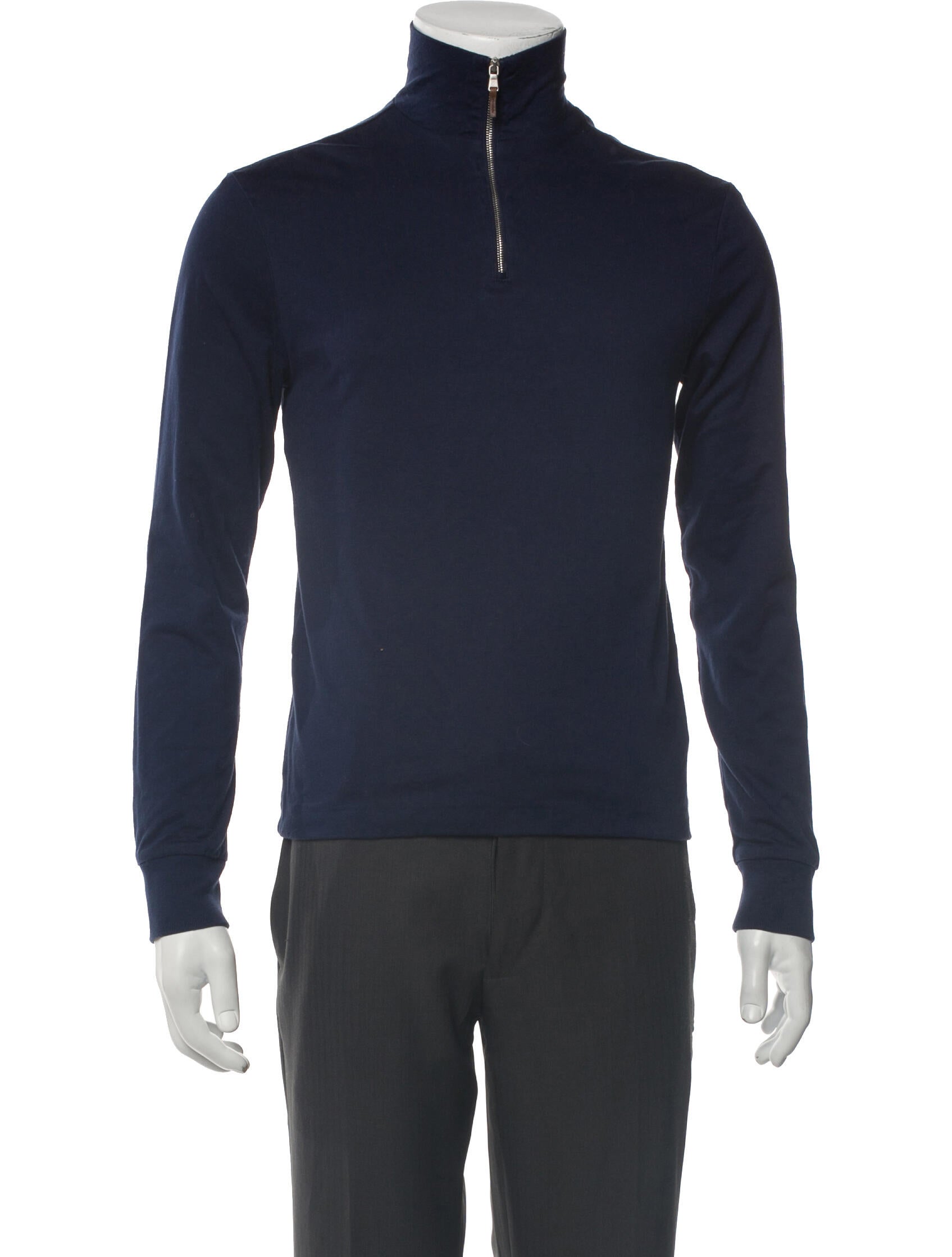 Ralph Lauren Purple Label Mock Neck Long Sleeve Polo Sweater