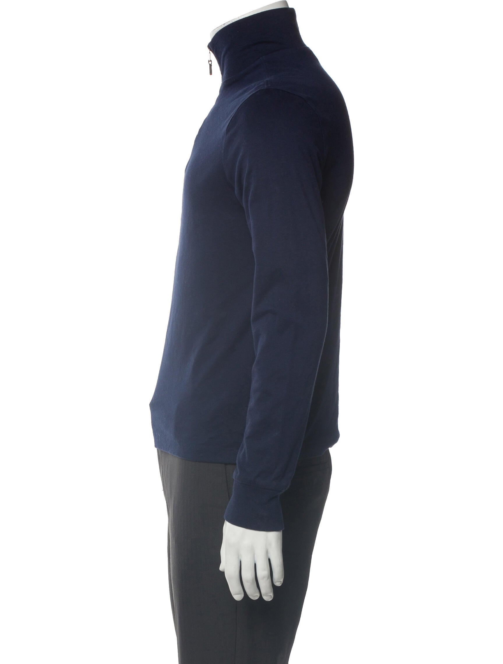 Ralph Lauren Purple Label Mock Neck Long Sleeve Polo Sweater