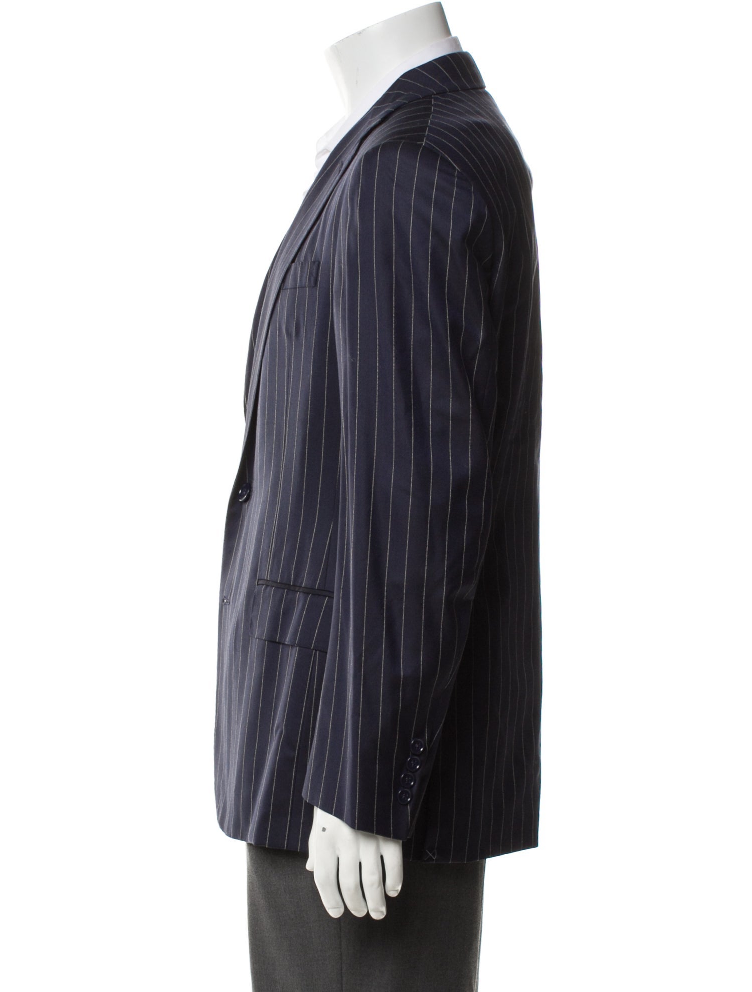 Ralph Lauren Purple Label Wool Striped Blazer
