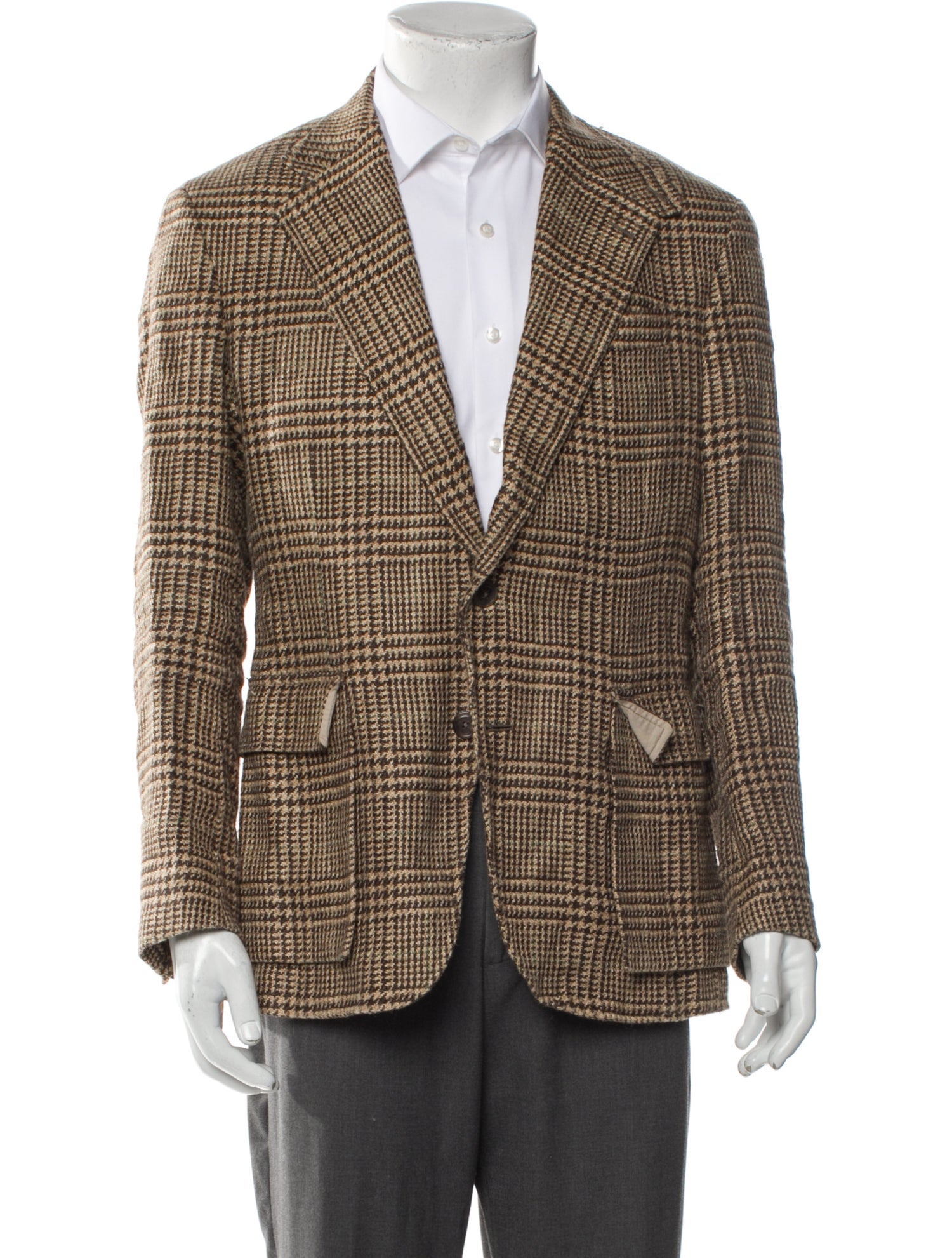 Polo Ralph Lauren Linen Houndstooth Print Moto Jacket