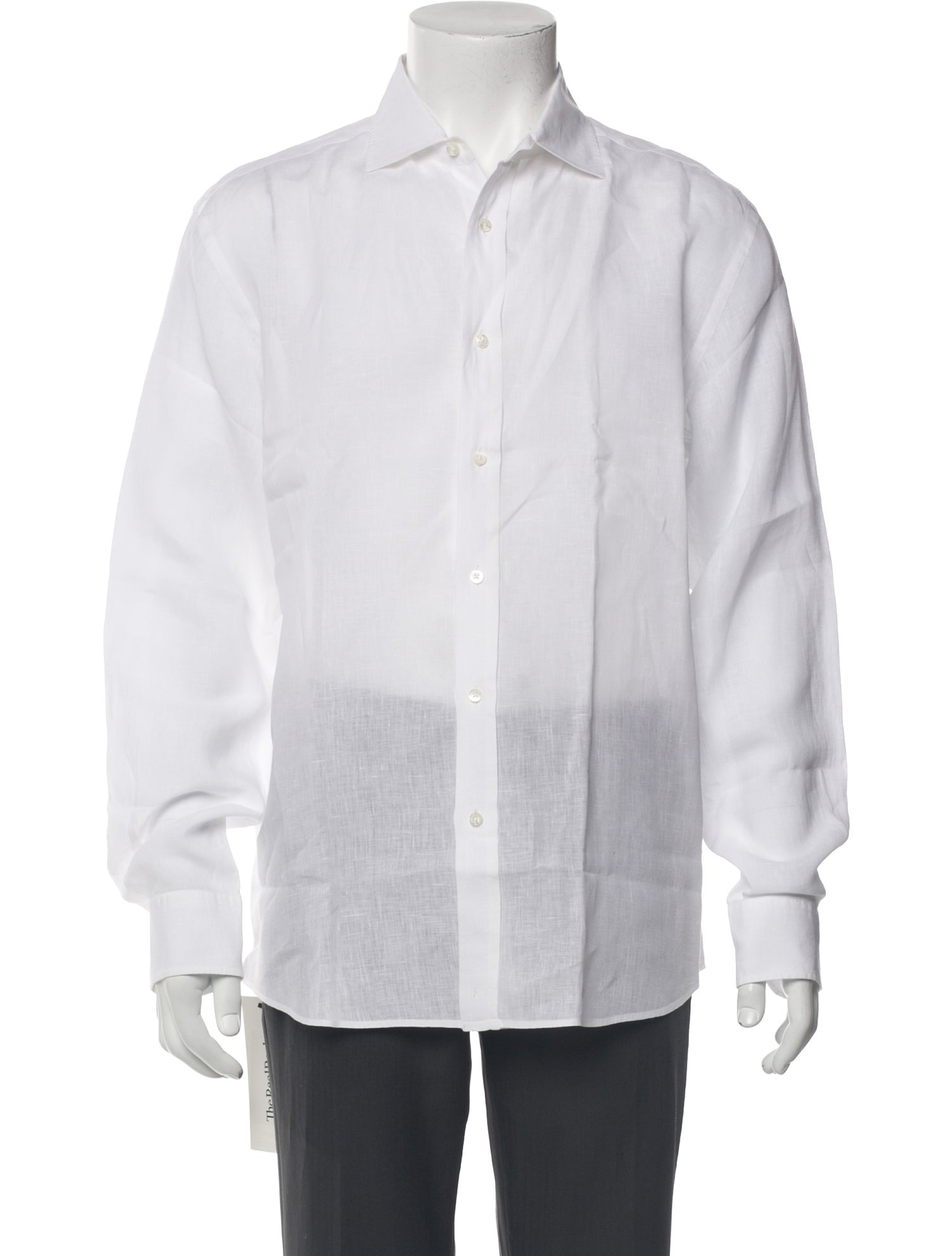 Ralph Lauren Purple Label Linen Long Sleeve Dress Shirt