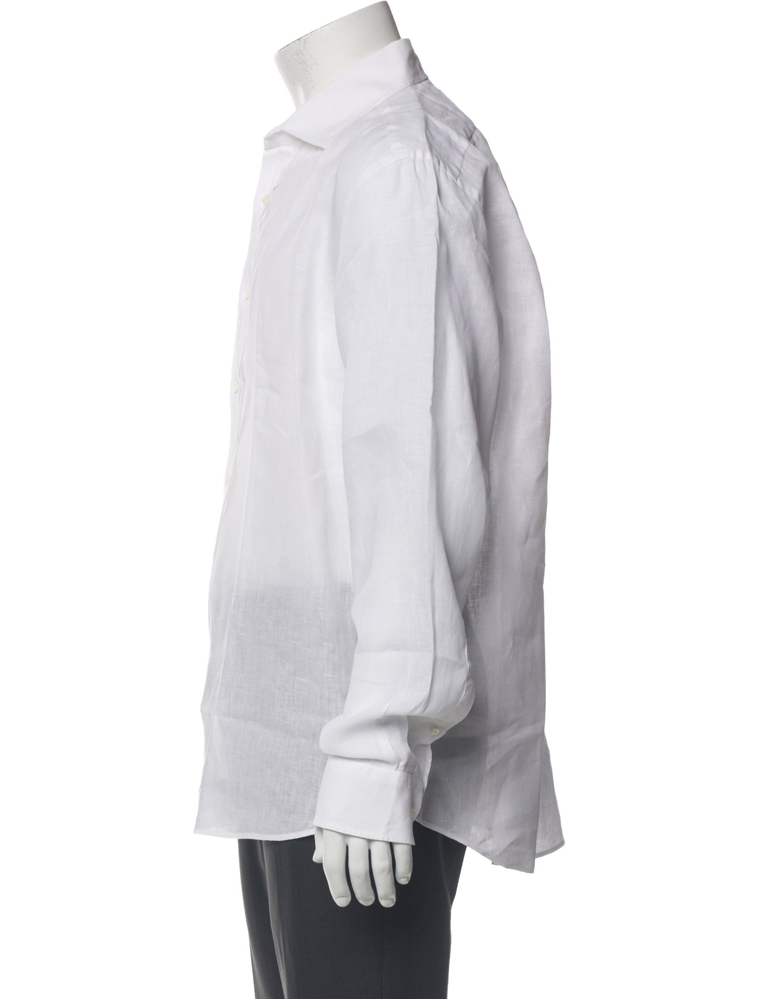 Ralph Lauren Purple Label Linen Long Sleeve Dress Shirt