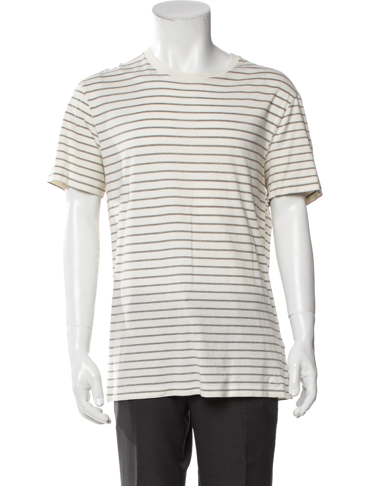 Ralph Lauren Purple Label Striped Scoop Neck T-Shirt