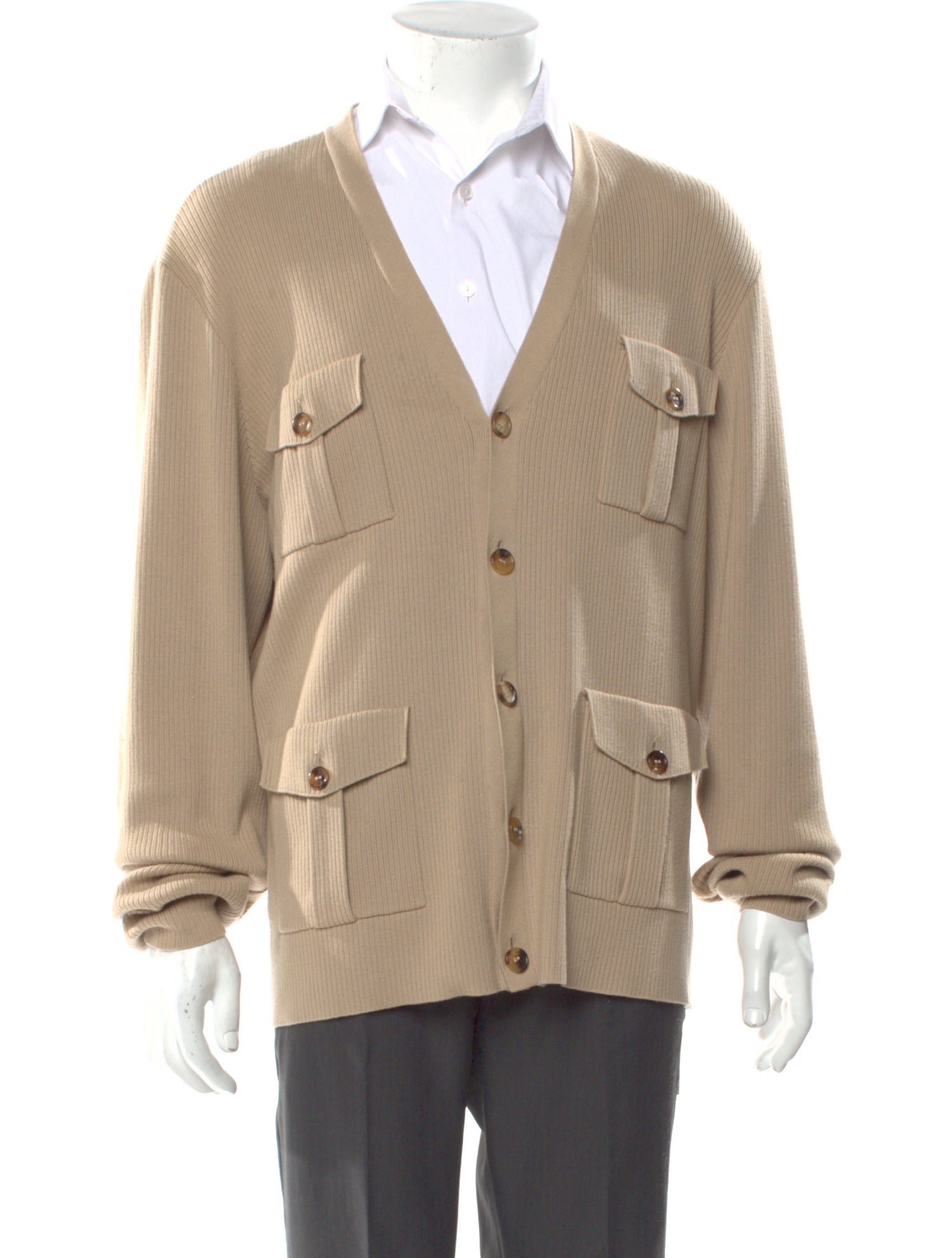 Ralph Lauren Purple Label Cashmere Graphic Print Cardigan