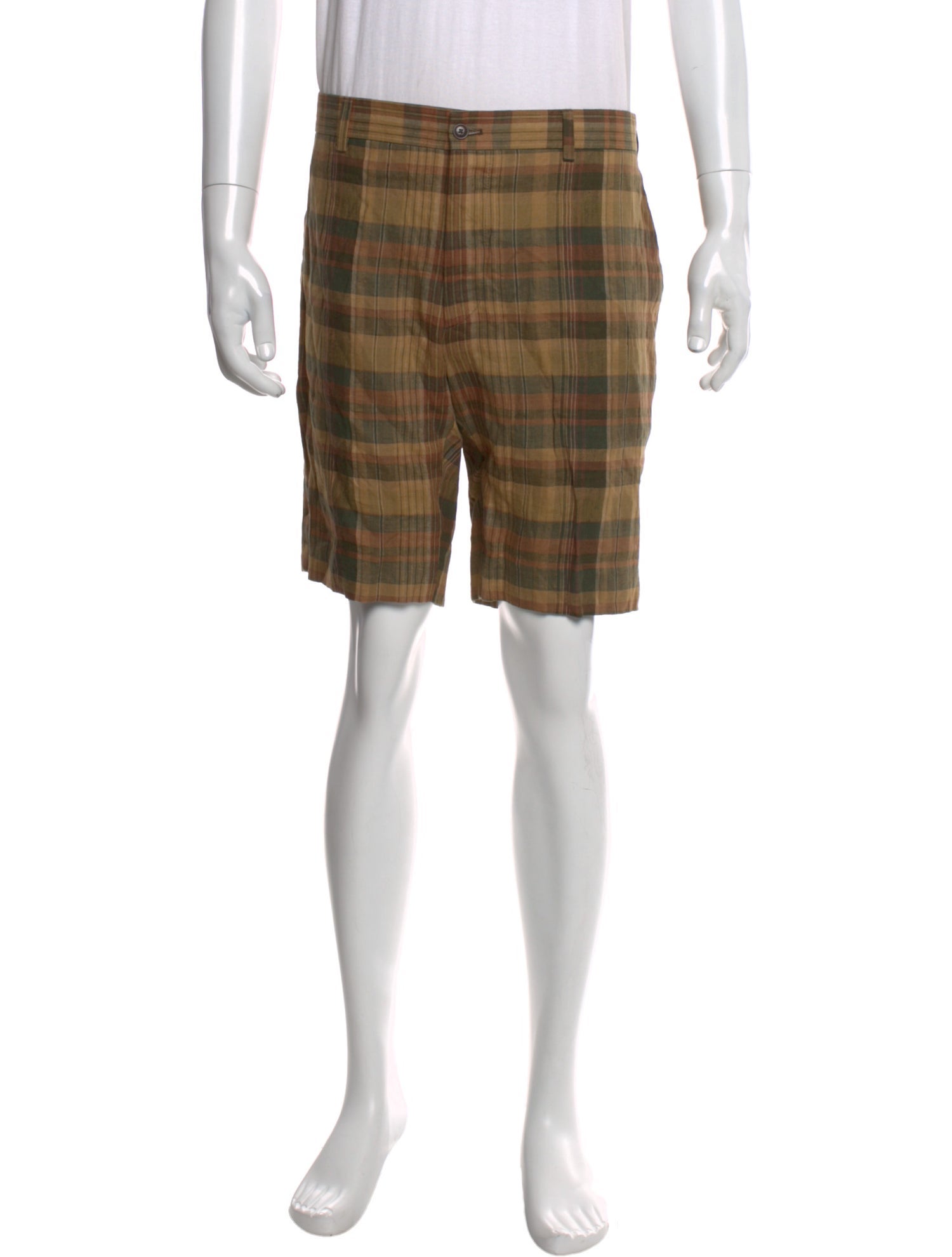 Ralph Lauren Purple Label Linen Flat Front Shorts