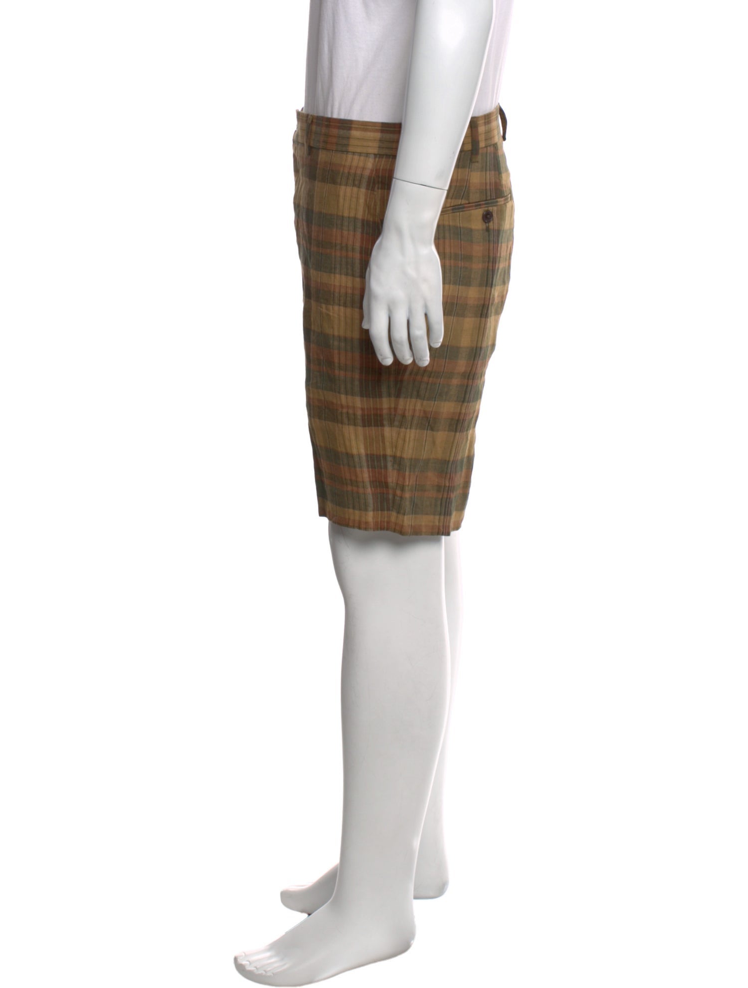 Ralph Lauren Purple Label Linen Flat Front Shorts