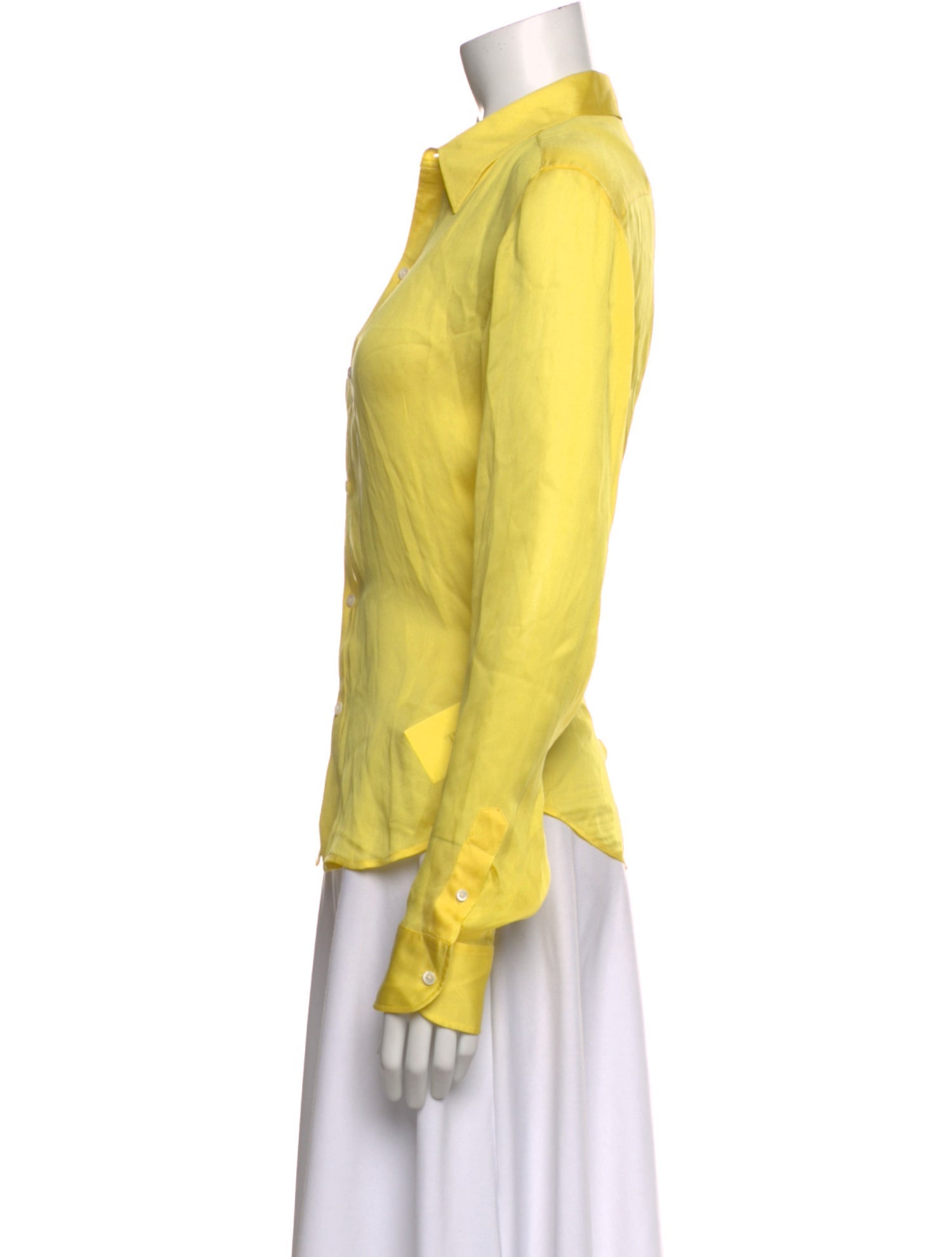 Ralph Lauren Purple Label Silk Long Sleeve Top