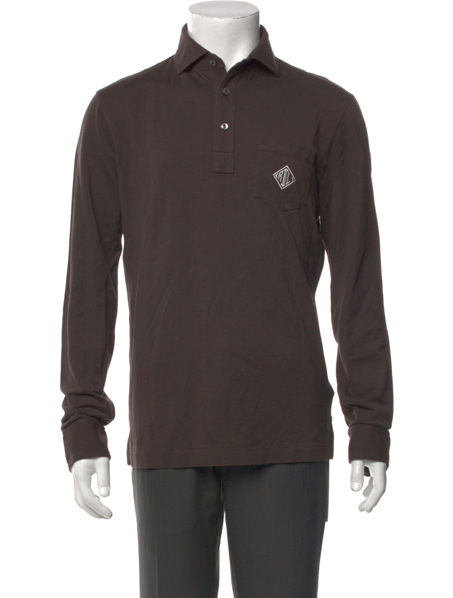 Ralph Lauren Purple Label Crew Neck Long Sleeve Polo Shirt