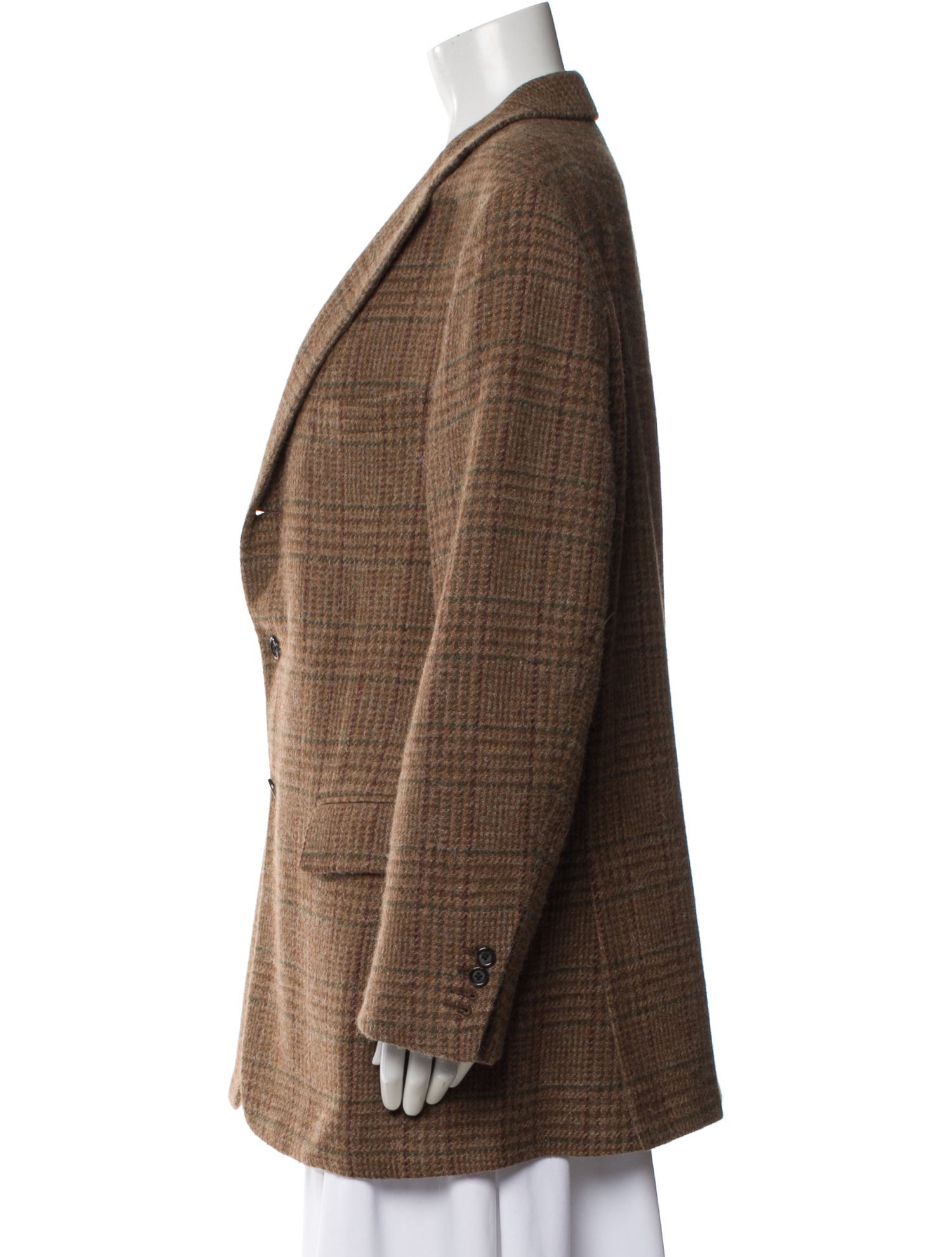 Ralph Lauren Collection Wool Plaid Print Blazer