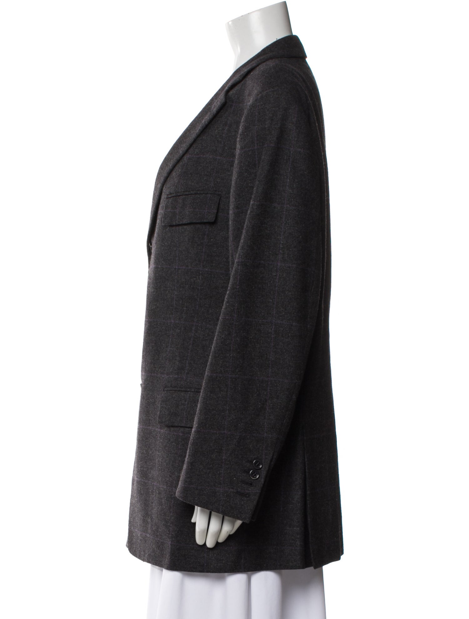 Ralph Lauren Collection Wool Plaid Print Blazer