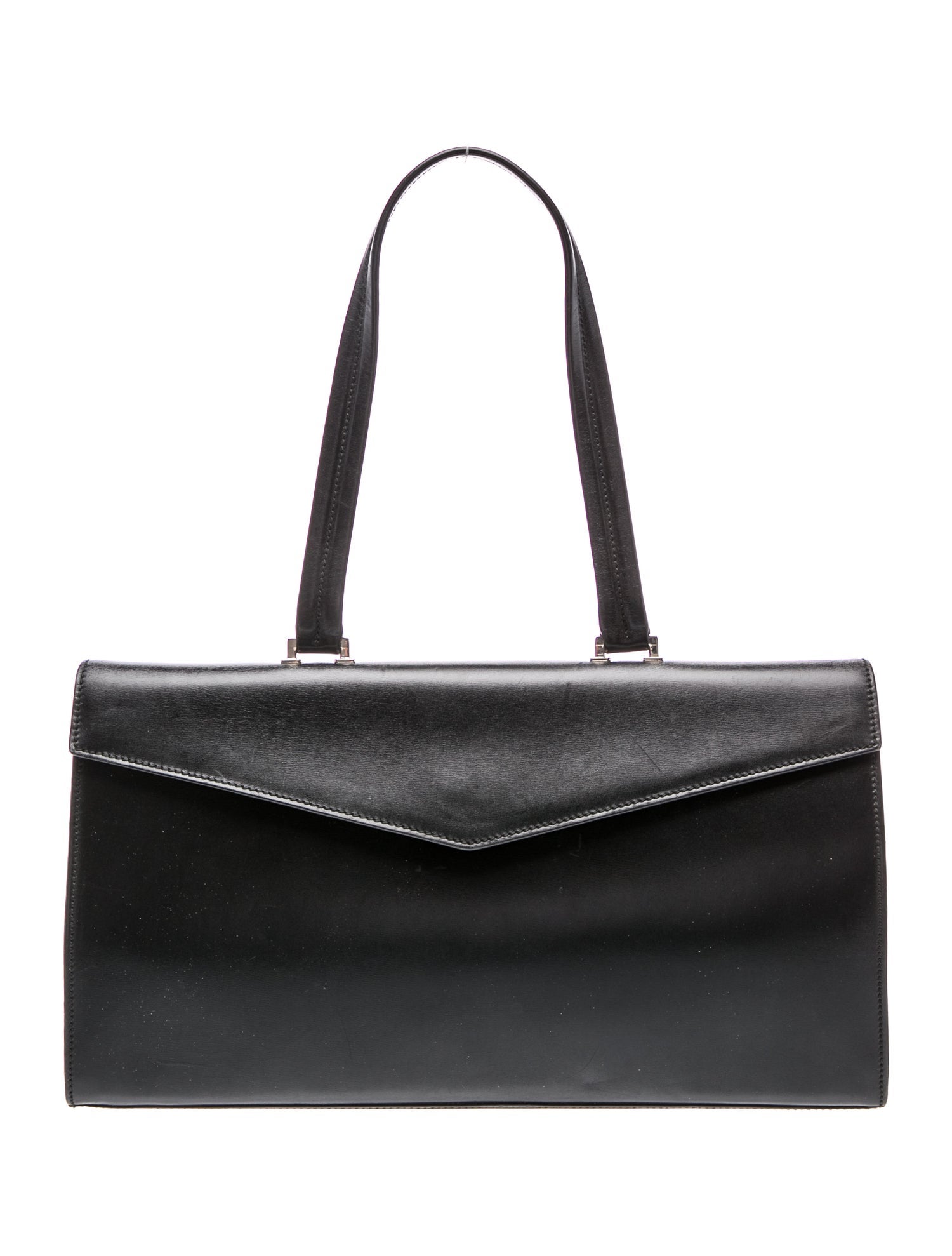 RALPH LAUREN PURPLE LABEL ブラックミニショルダーバッグ Ralph Lauren Purple Label Leather Shoulder Bag - Black Shoulder