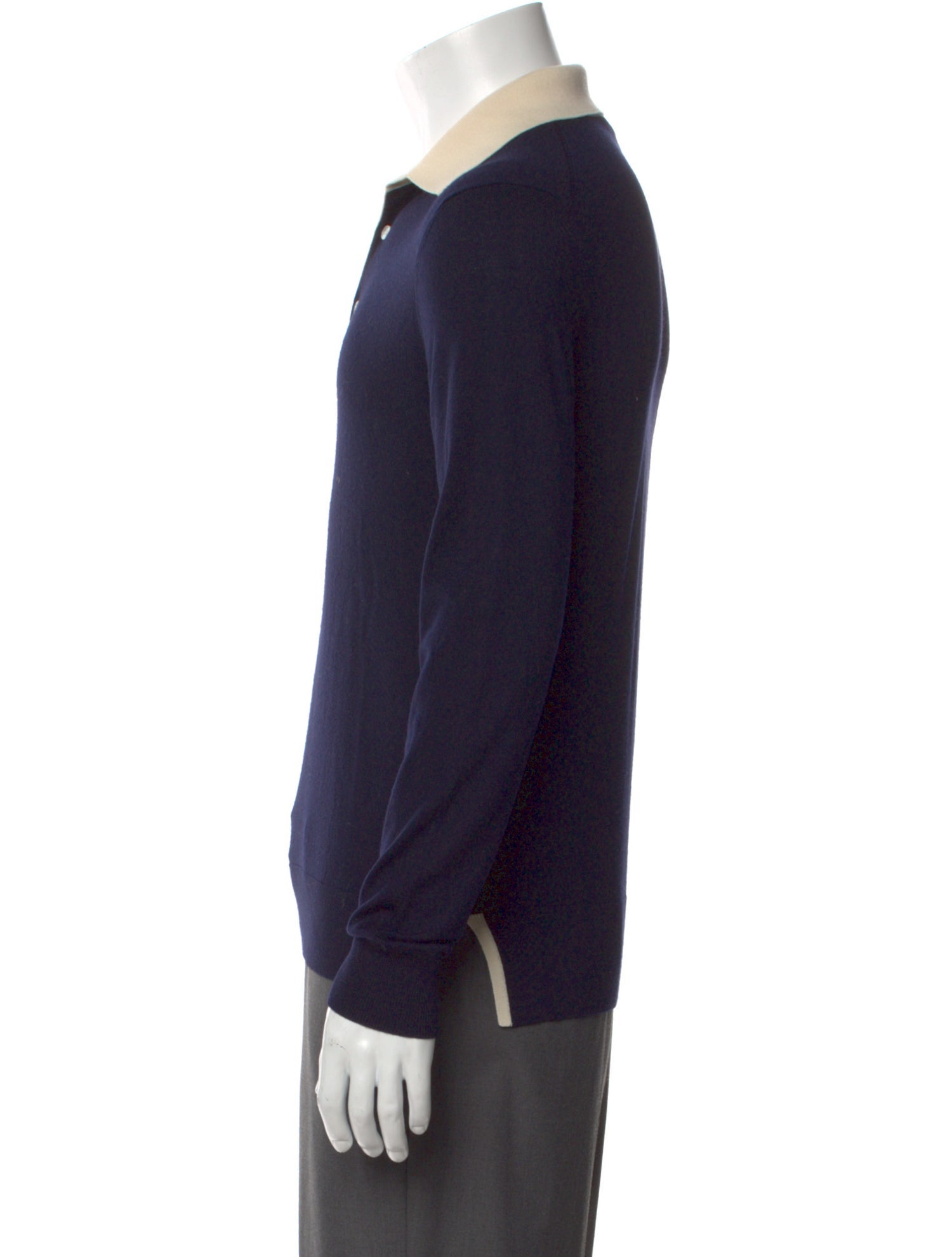 Ralph Lauren Purple Label Wool Collar Polo Sweater