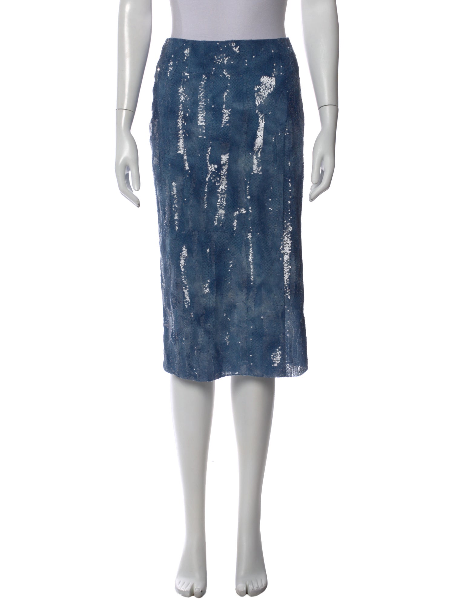 Ralph Lauren Purple Label Sequin Embellishments Knee-Length Skirt