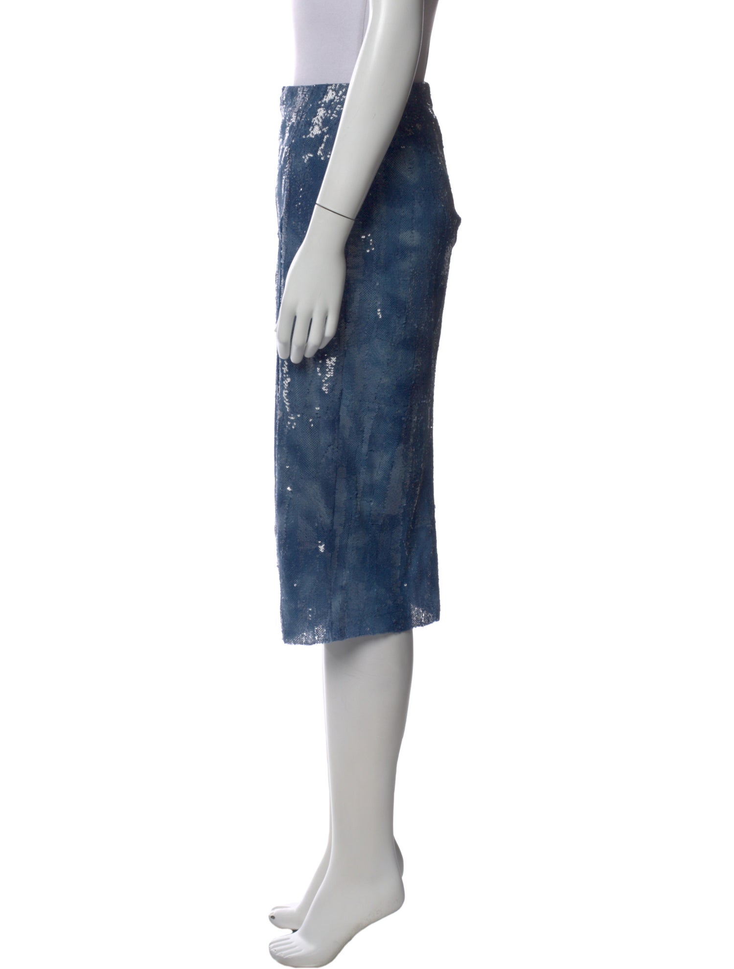Ralph Lauren Purple Label Sequin Embellishments Knee-Length Skirt