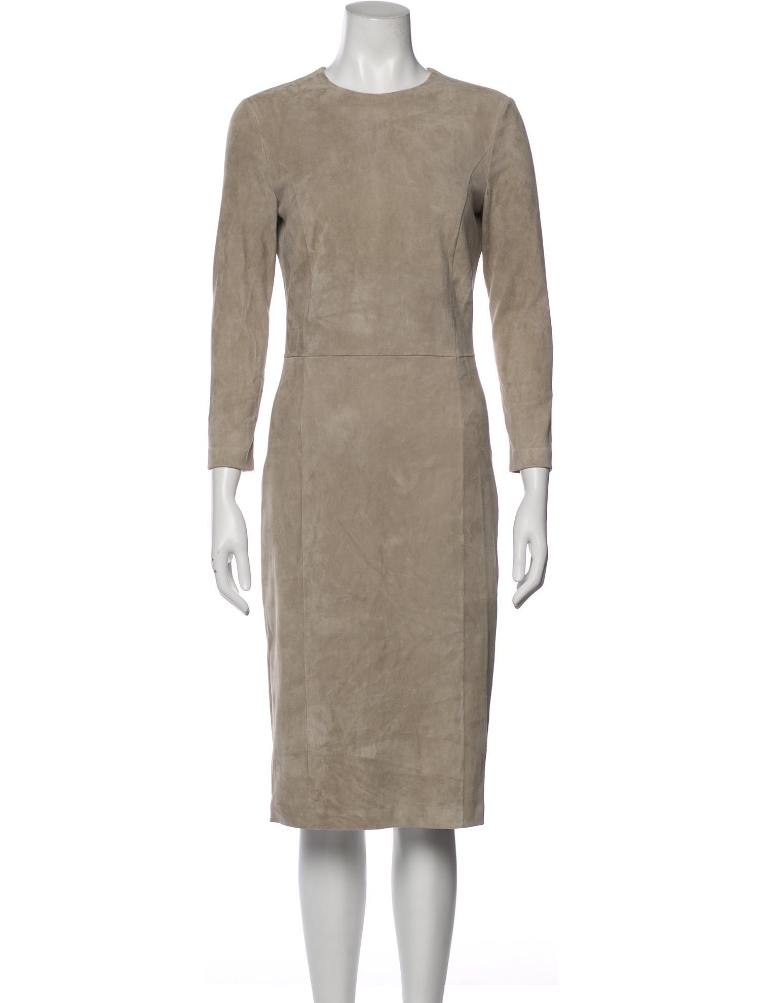Ralph Lauren Collection Suede Midi Length Dress