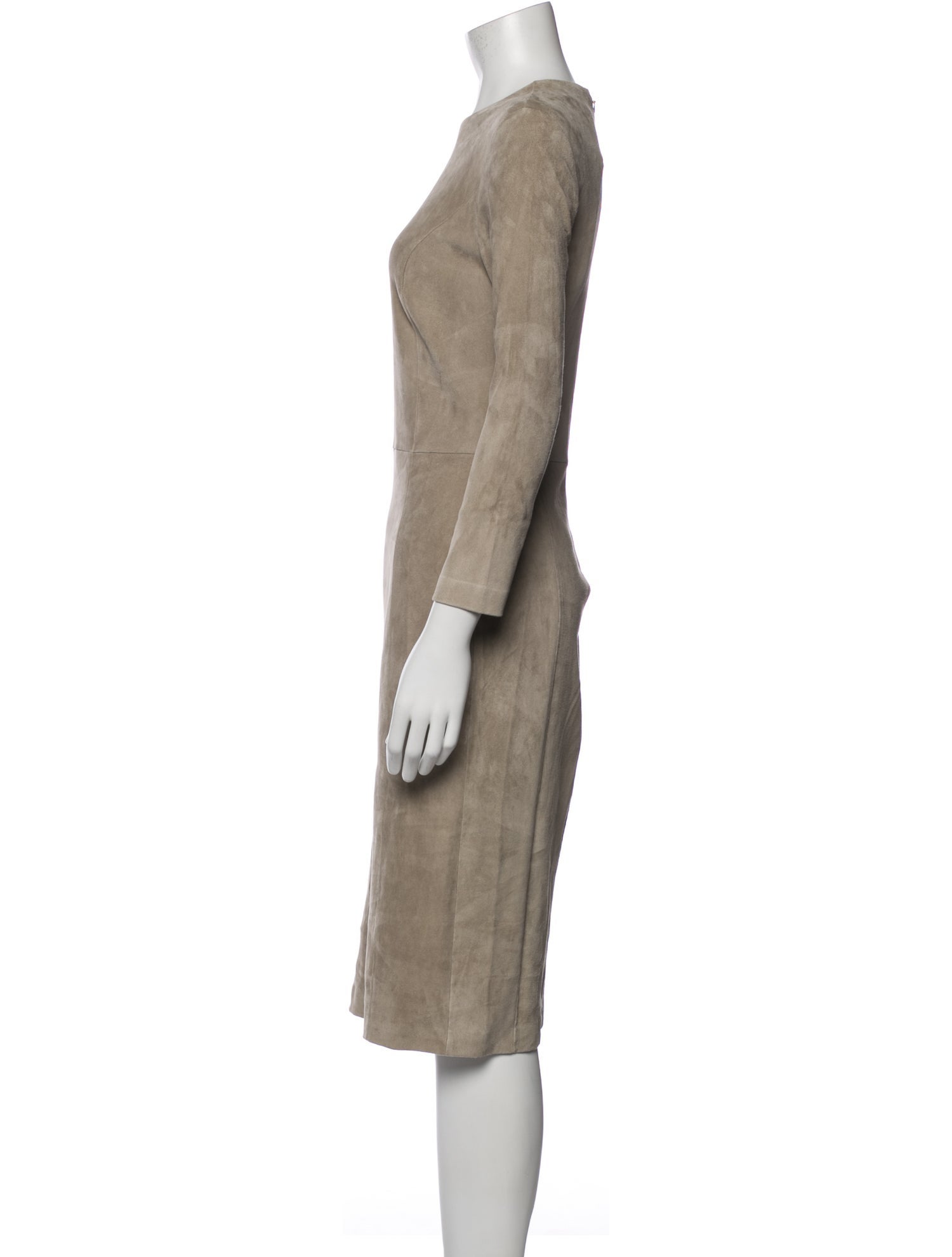 Ralph Lauren Collection Suede Midi Length Dress