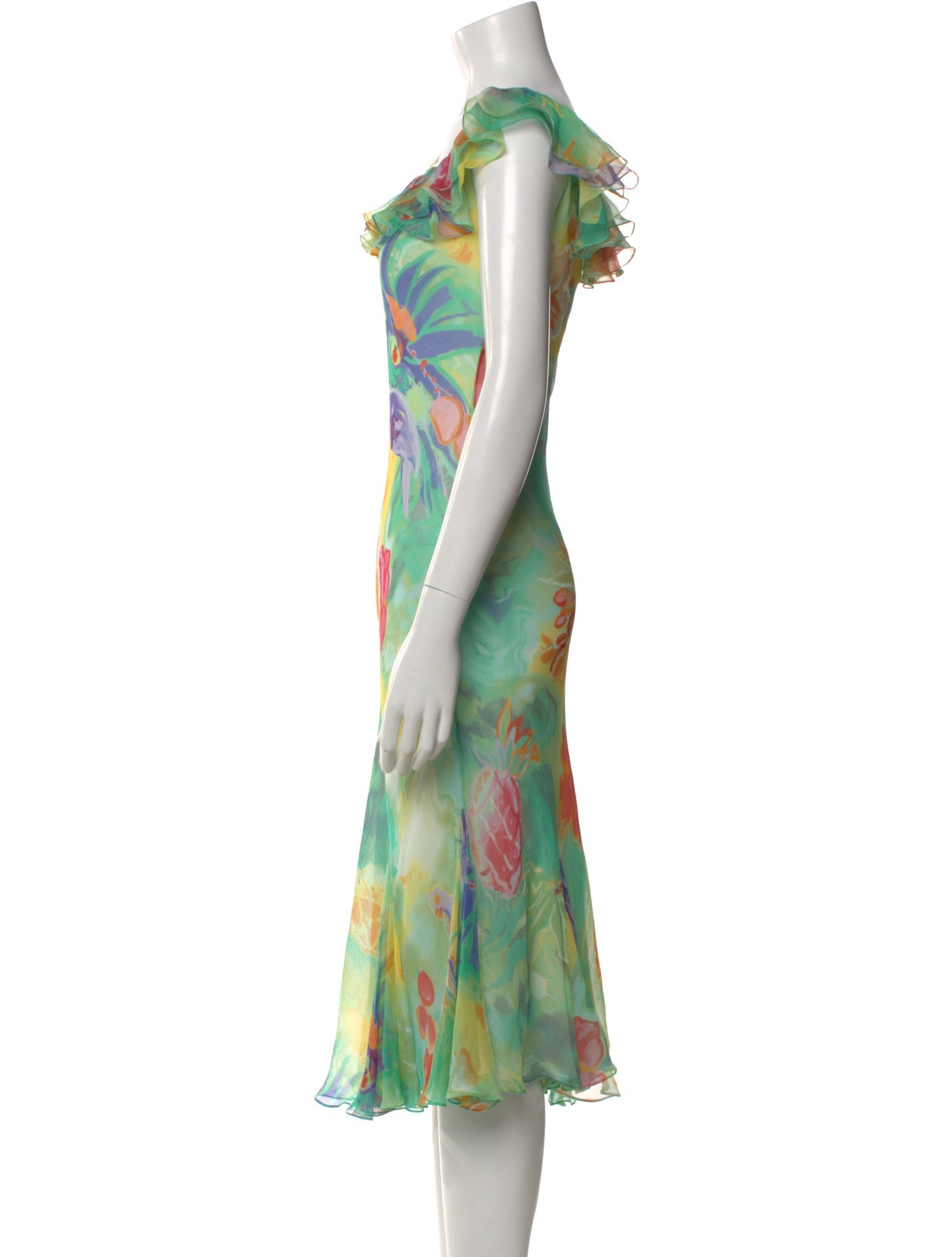 Ralph Lauren Purple Label Silk Midi Length Dress