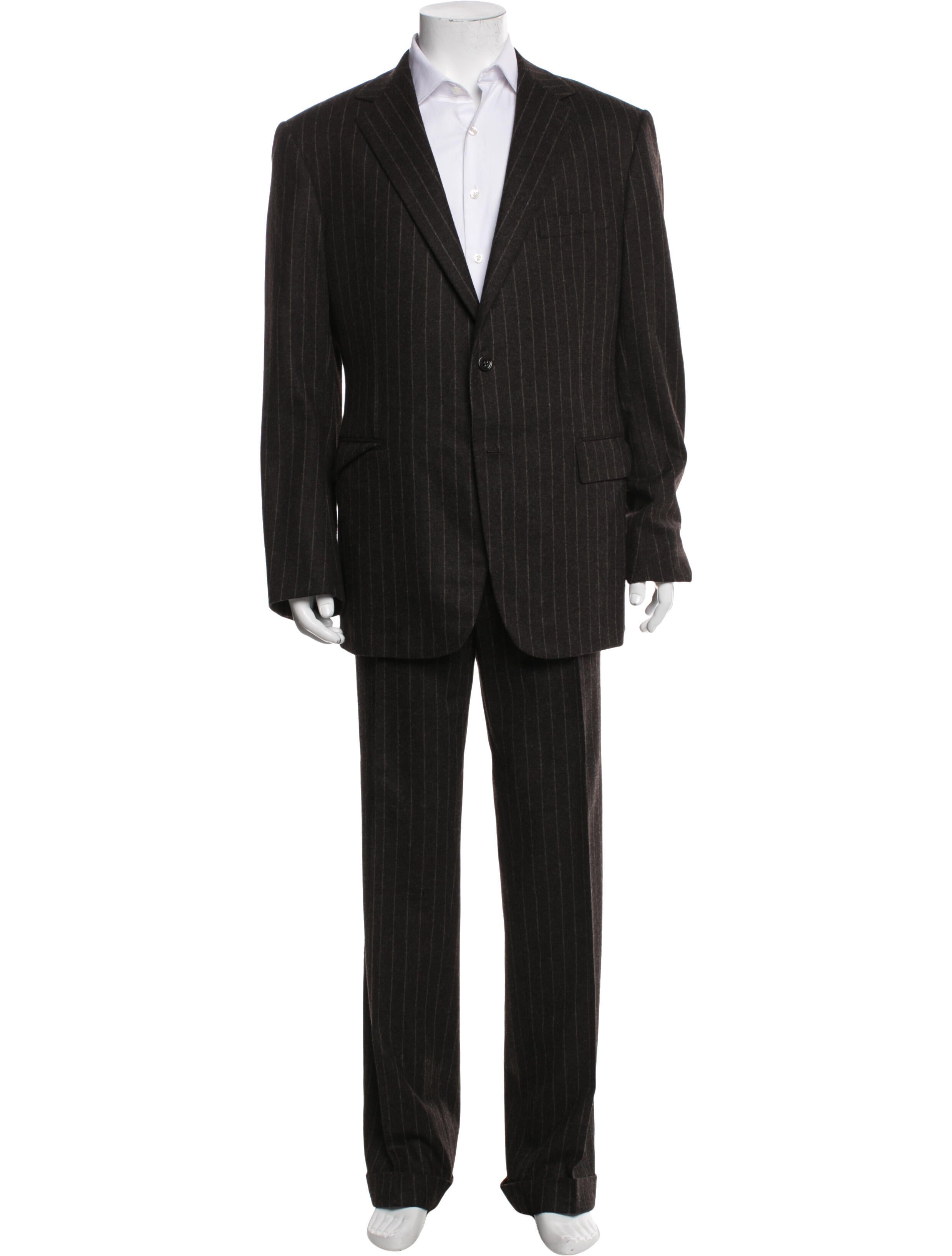 Ralph Lauren Purple Label Wool Striped Three-Piece Suit Vest