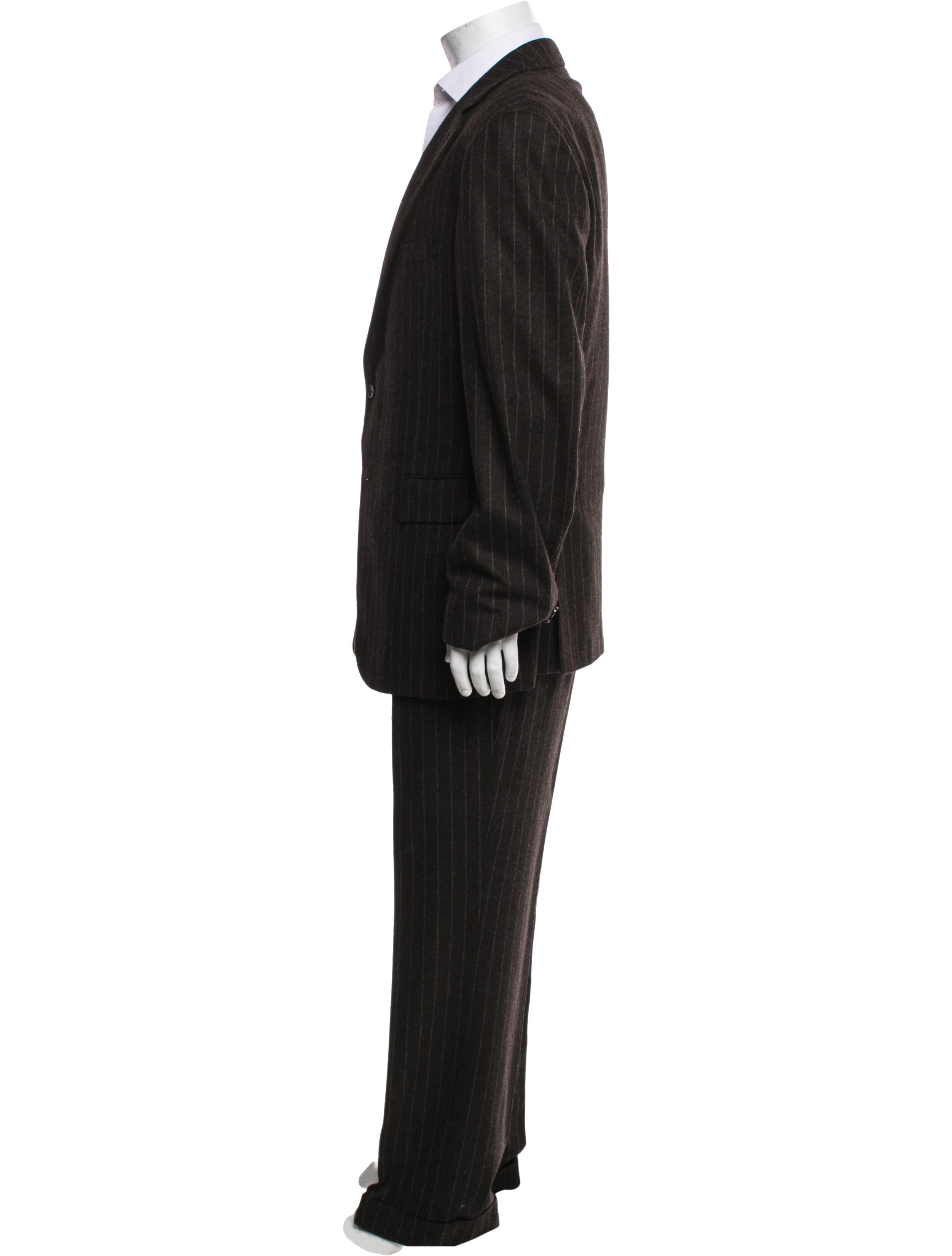 Ralph Lauren Purple Label Wool Striped Three-Piece Suit Vest