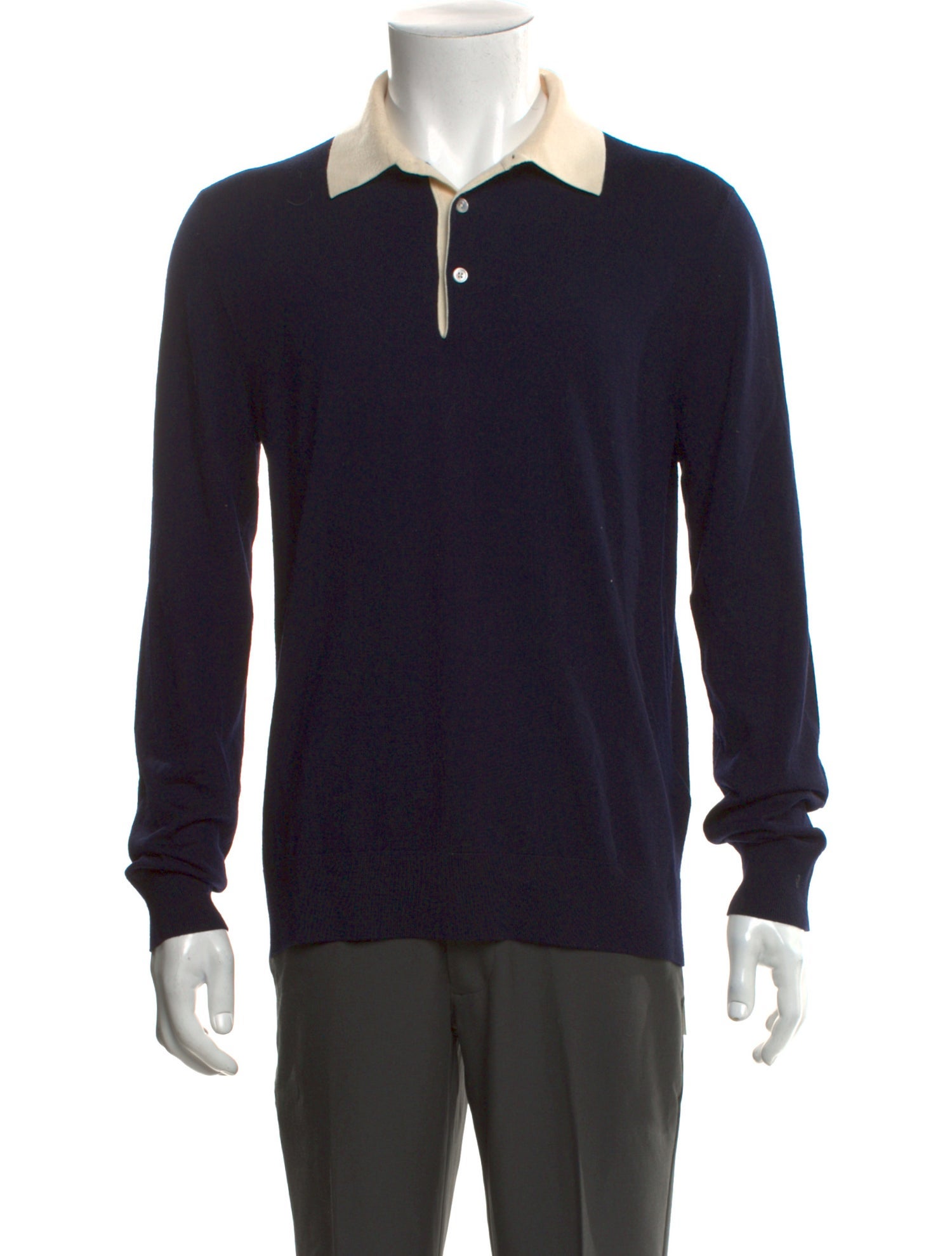 Ralph Lauren Purple Label Wool Crew Neck Polo Sweater