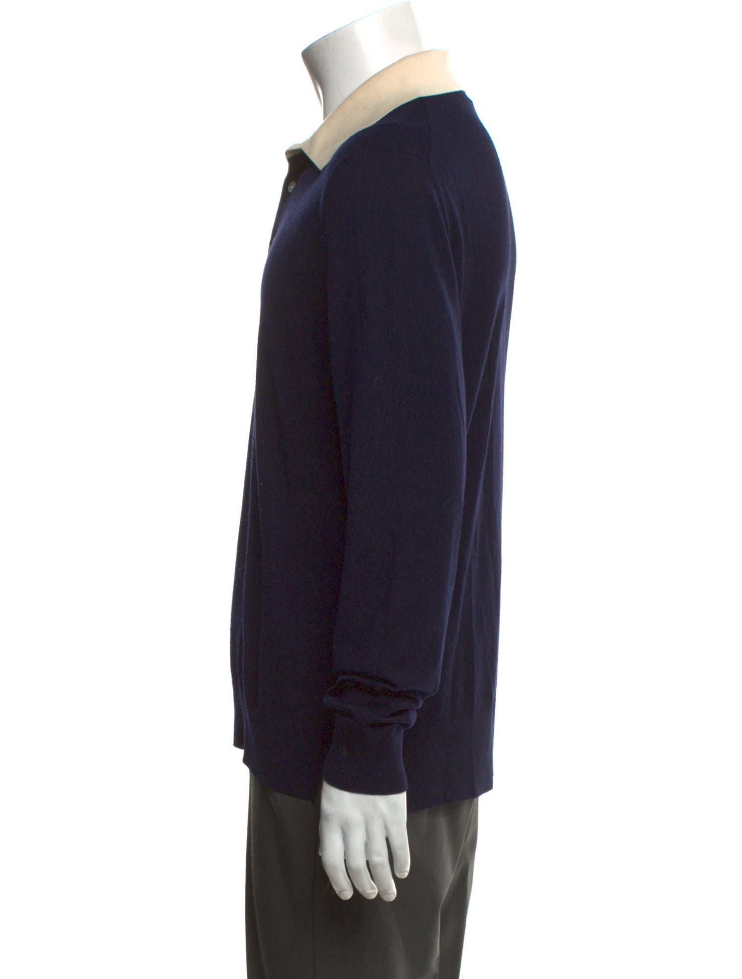 Ralph Lauren Purple Label Wool Crew Neck Polo Sweater